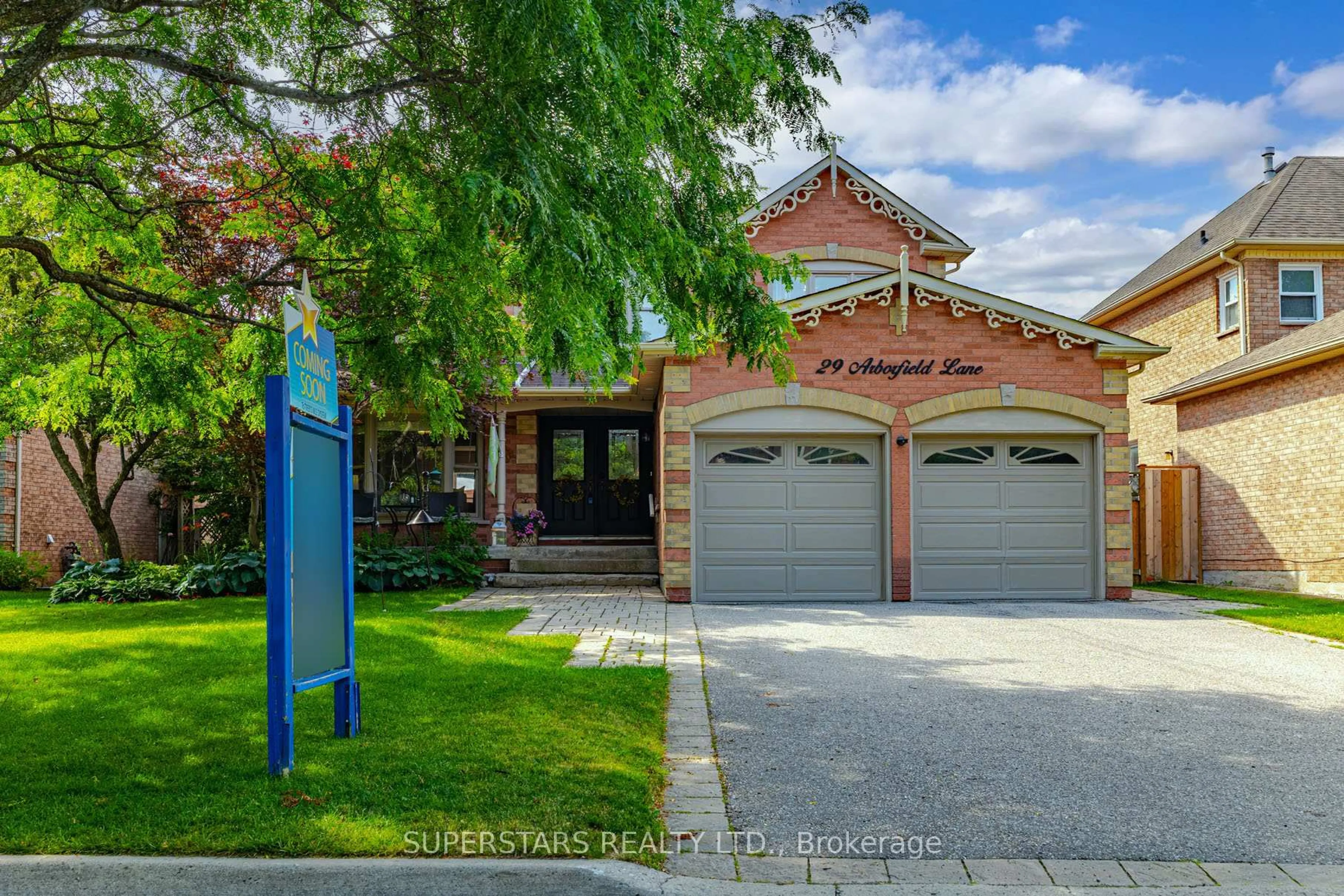 Home with brick exterior material, street for 29 Arborfield Lane, Markham Ontario L3P 7R7