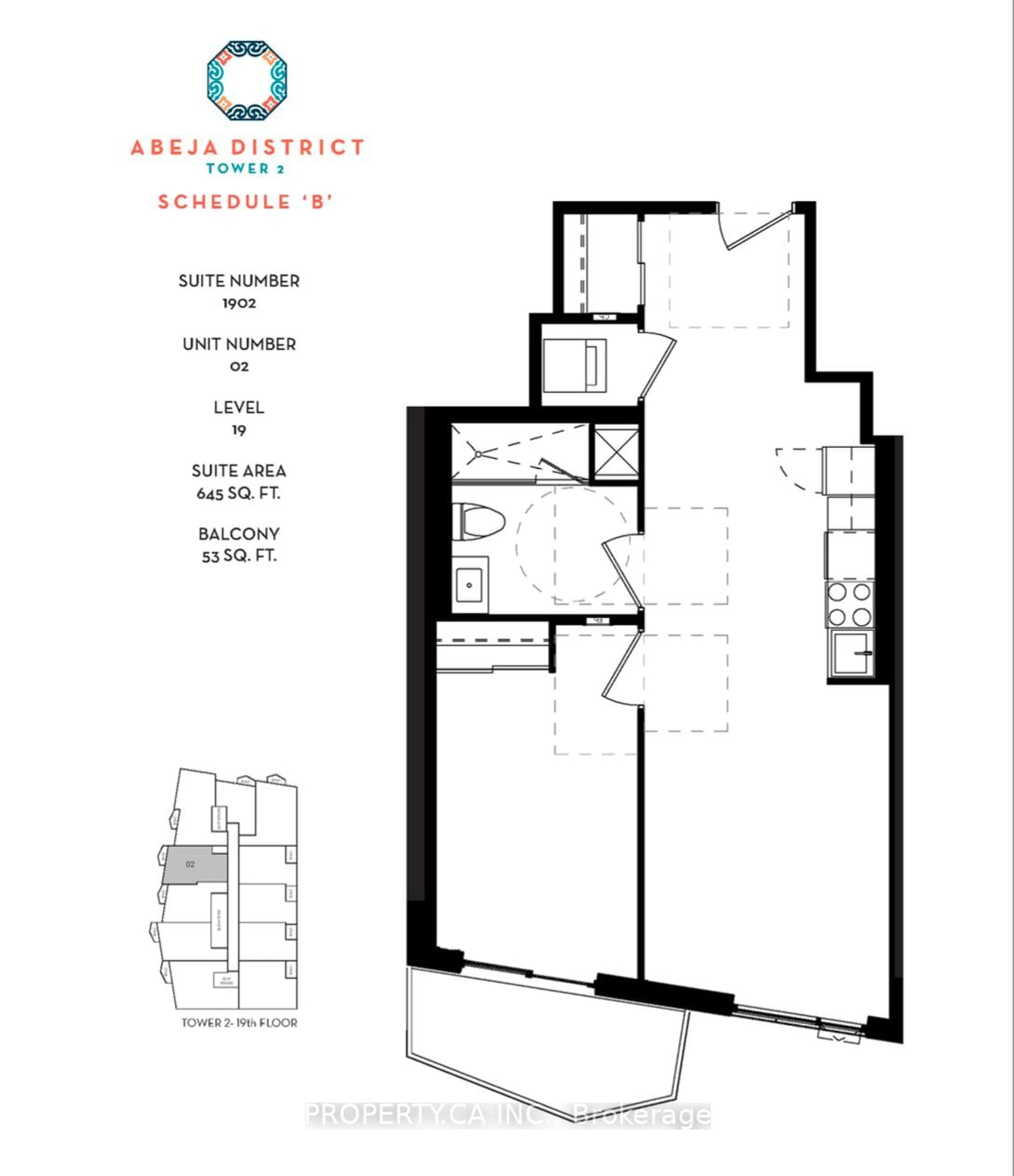 Floor plan for 474 Caldari Rd #1902, Vaughan Ontario L4K 0R5