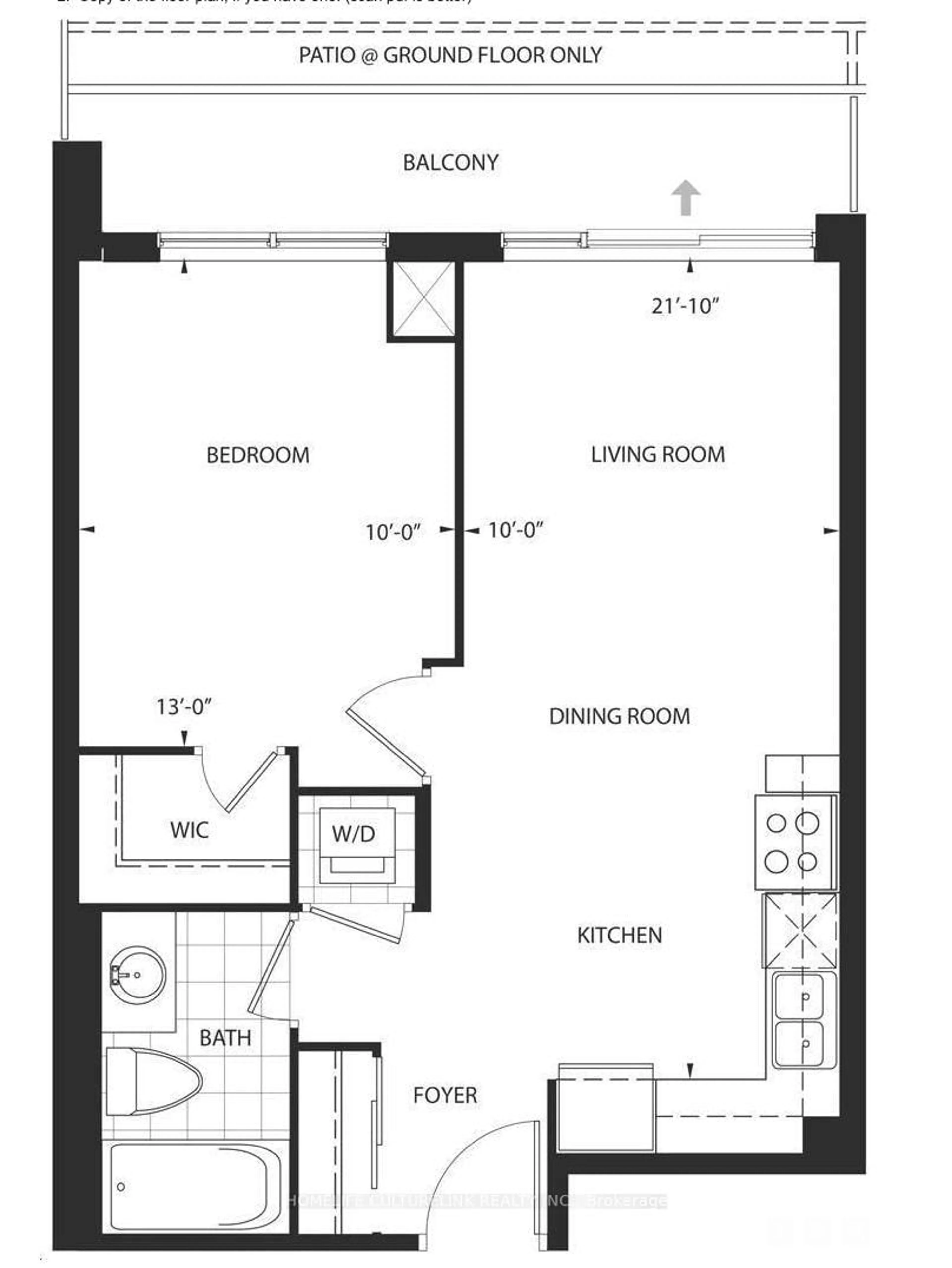 Floor plan for 372 Highway 7 East Highway #616, Richmond Hill Ontario L4B 0C6