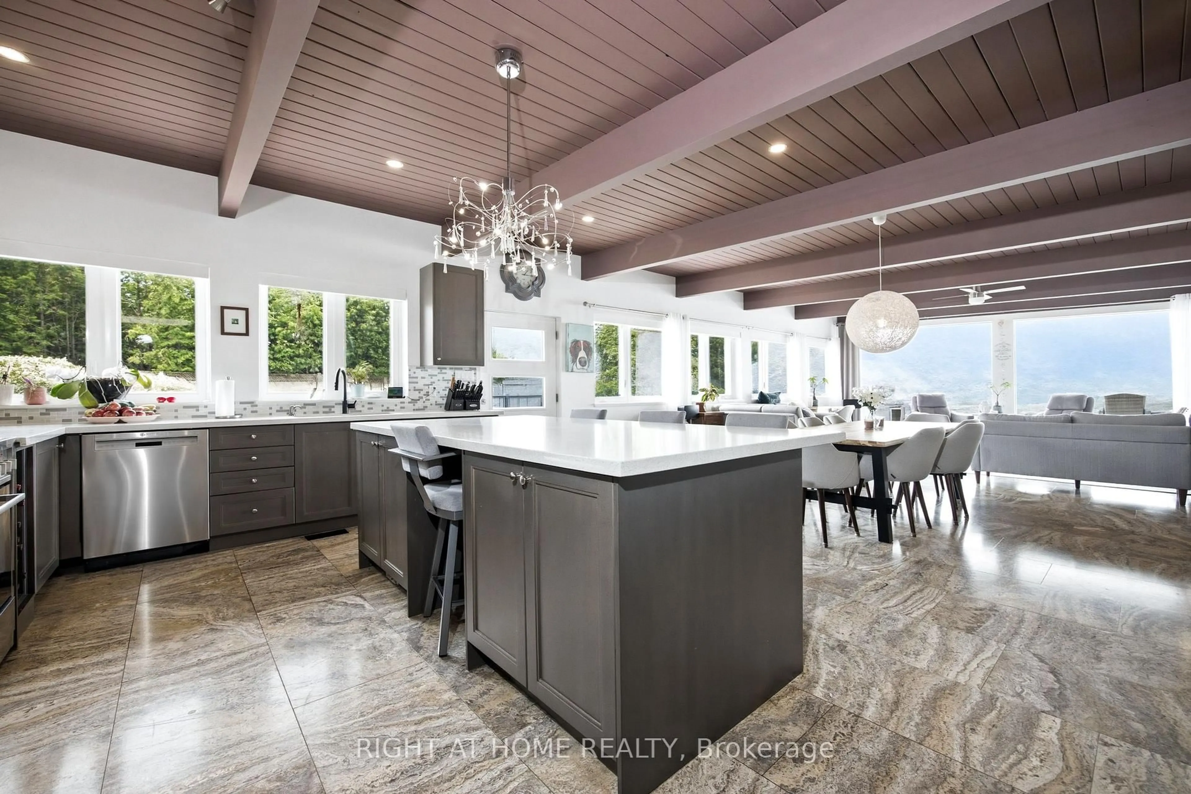 Open concept kitchen, ceramic/tile floor for 25260 Maple Beach Rd, Brock Ontario L0K 1A0