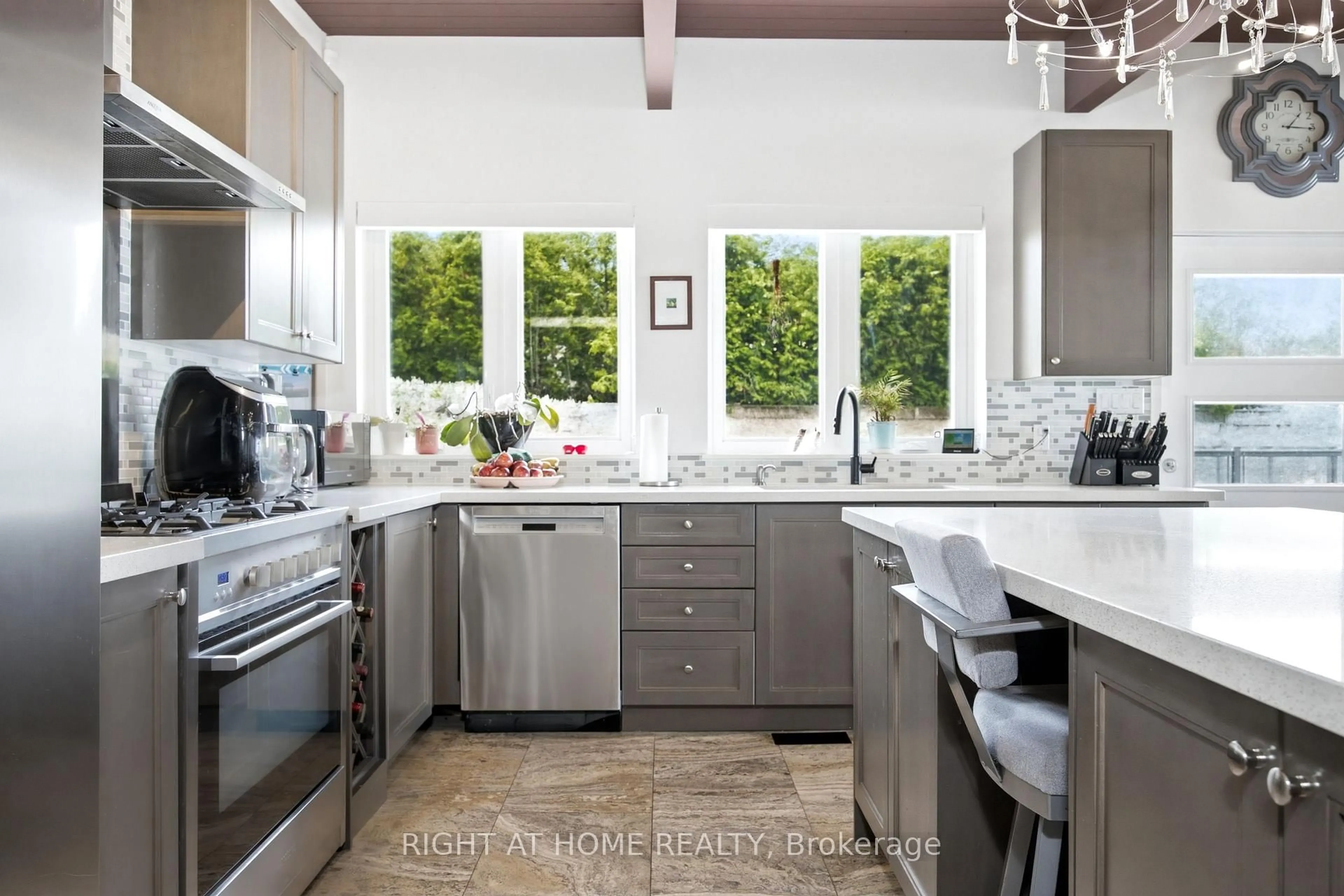 Contemporary kitchen, ceramic/tile floor for 25260 Maple Beach Rd, Brock Ontario L0K 1A0