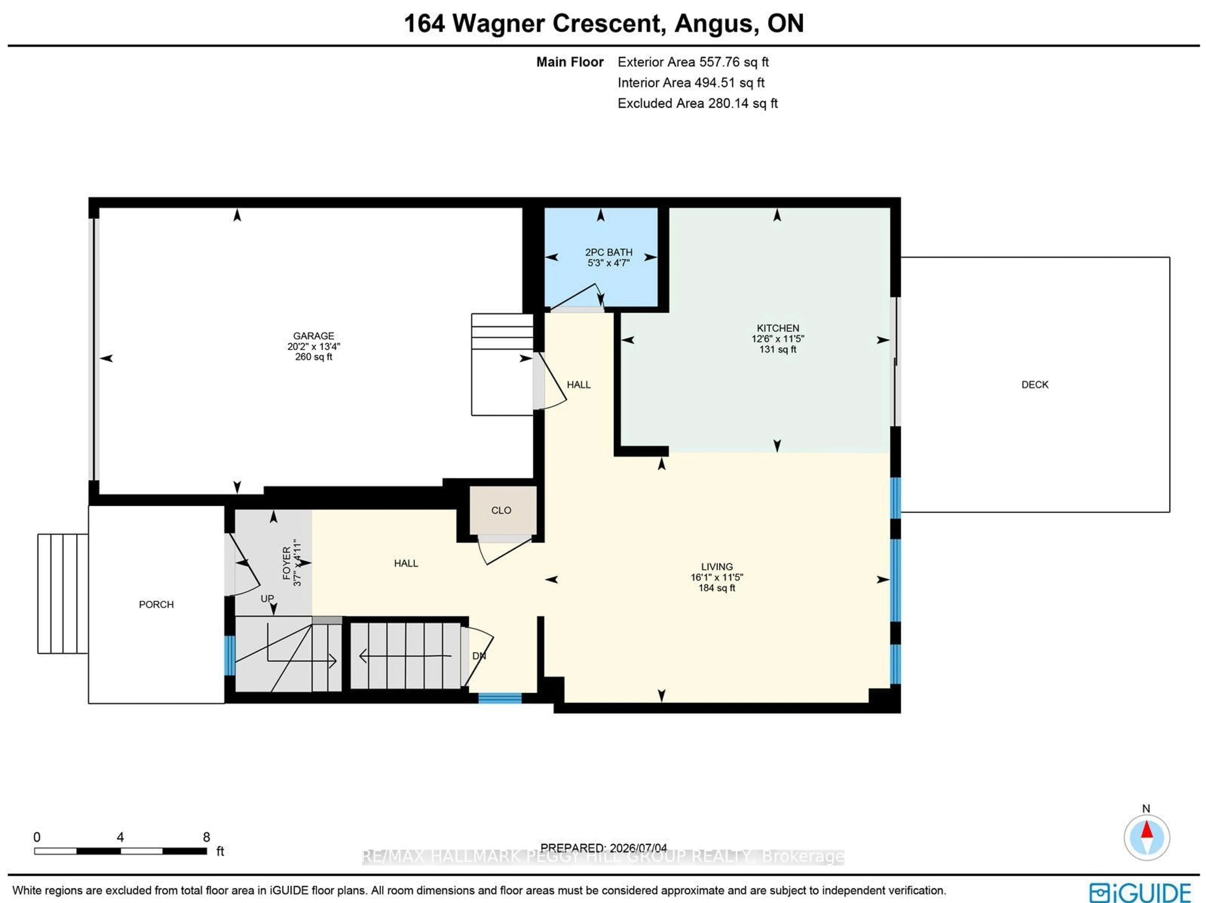 Floor plan for 164 Wagner Cres, Essa Ontario L3W 0R7
