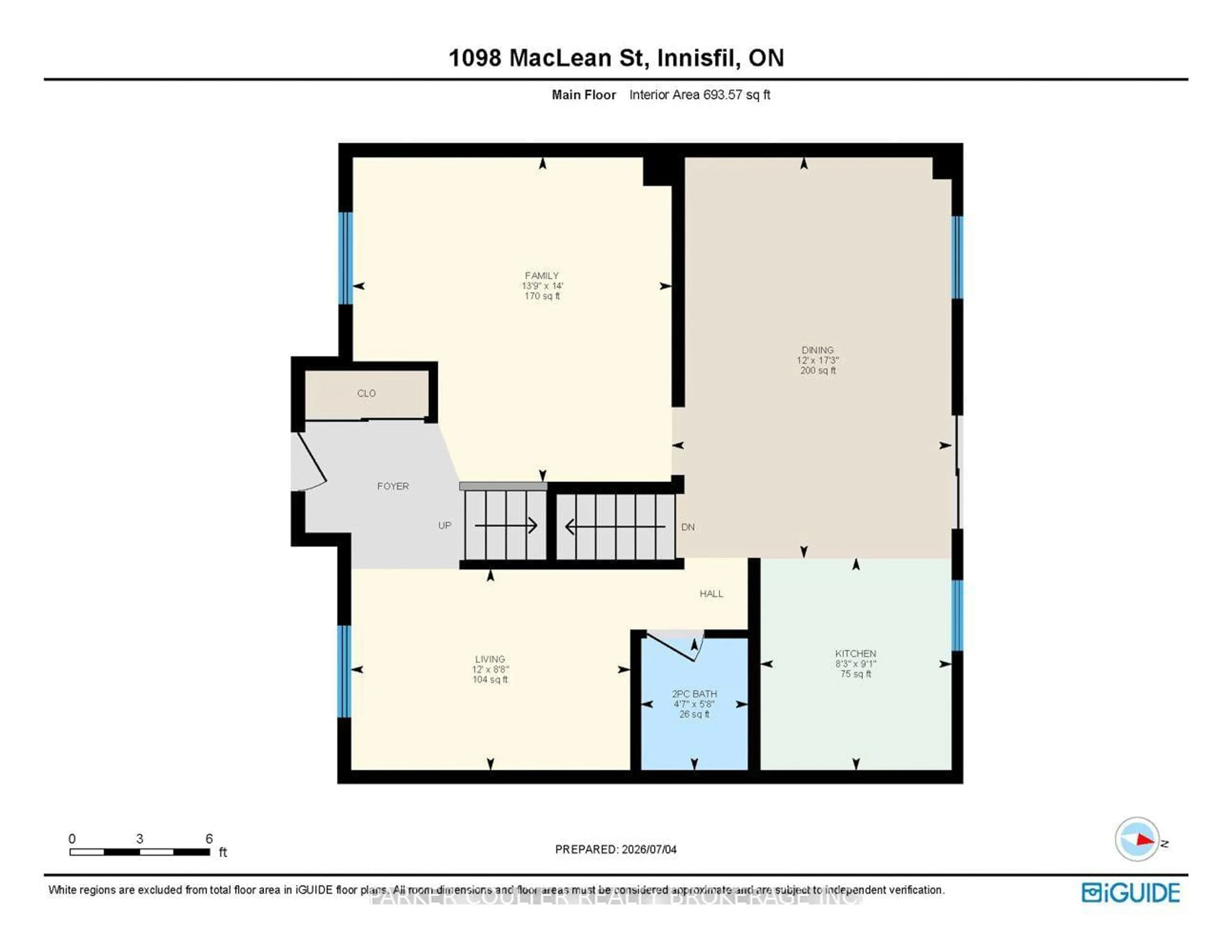 Floor plan for 1098 Maclean St, Innisfil Ontario L9S 1W1