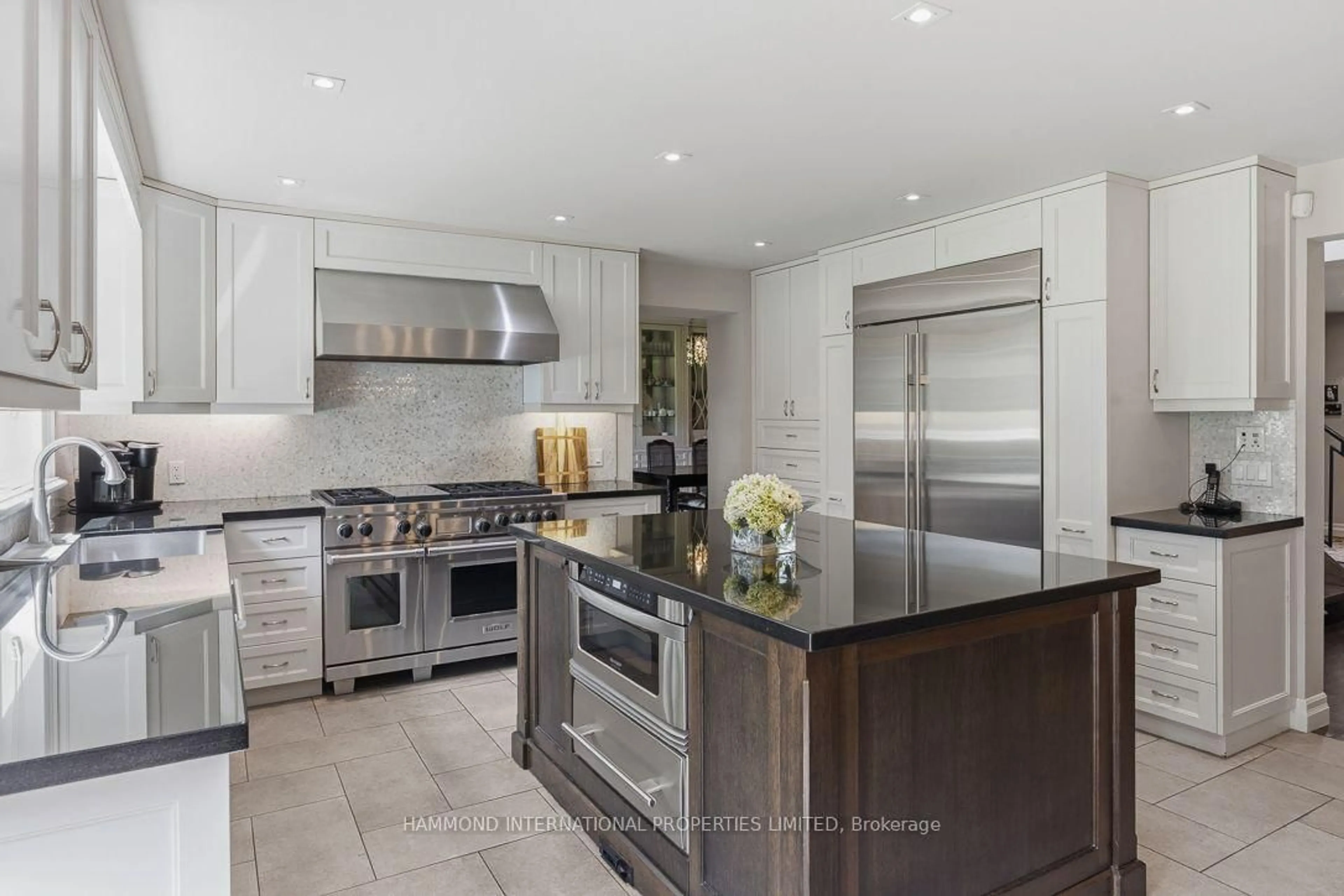 Contemporary kitchen, ceramic/tile floor for 19 Fairway Heights Cres, Markham Ontario L3T 1K1