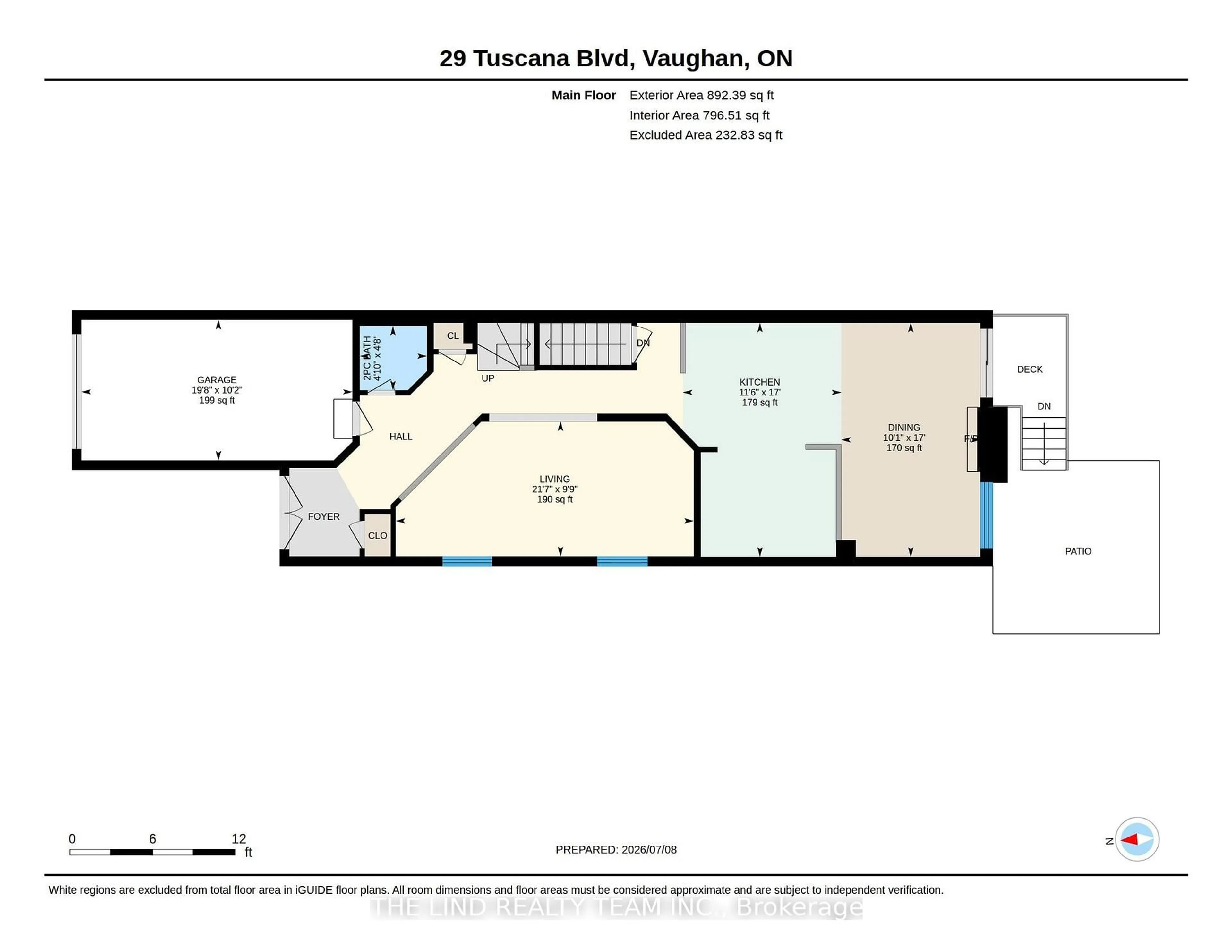Floor plan for 29 Tuscana Blvd, Vaughan Ontario L4K 5J2