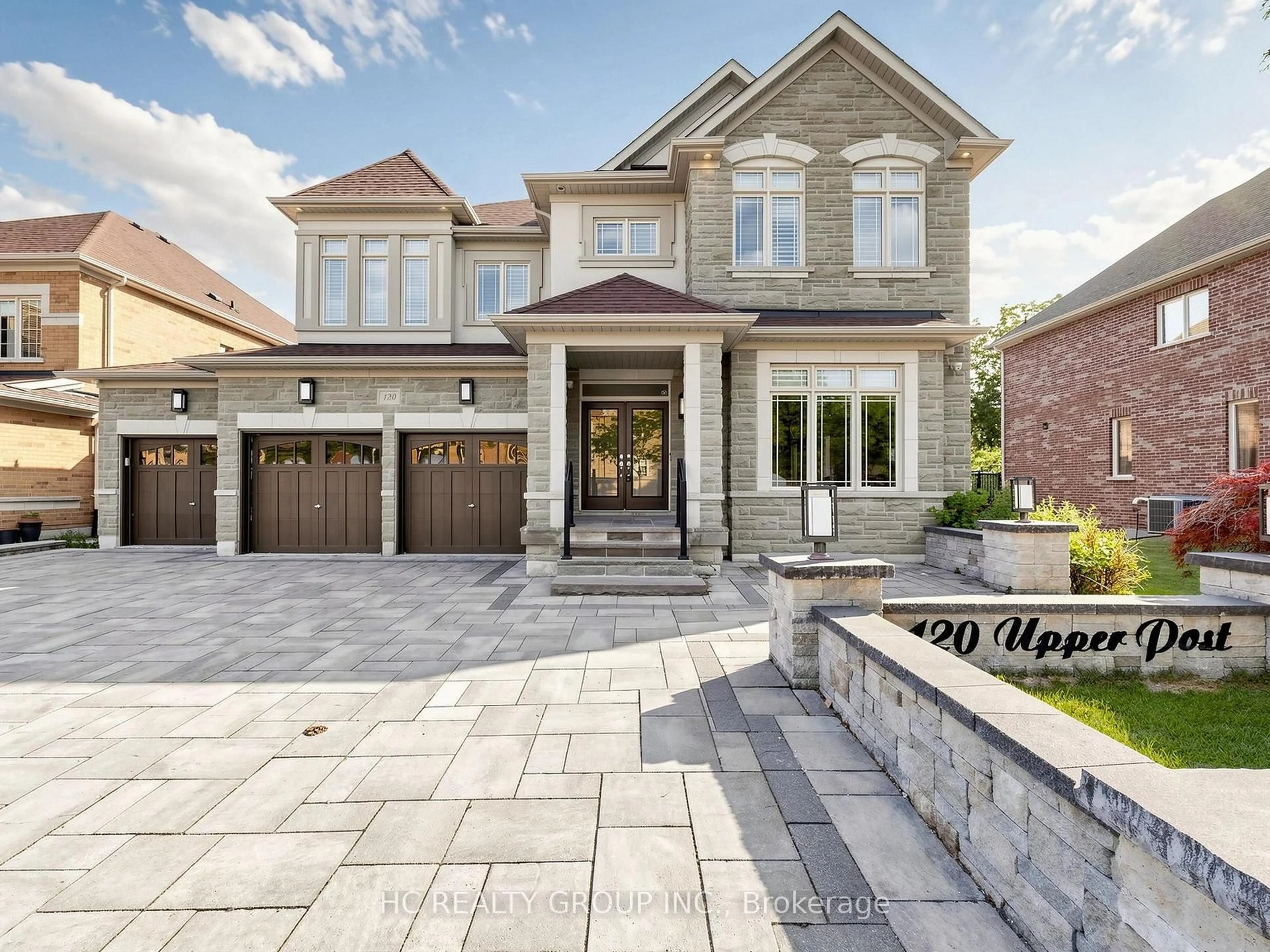 Home with brick exterior material, street for 120 Upper Post Rd, Vaughan Ontario L6A 4J9