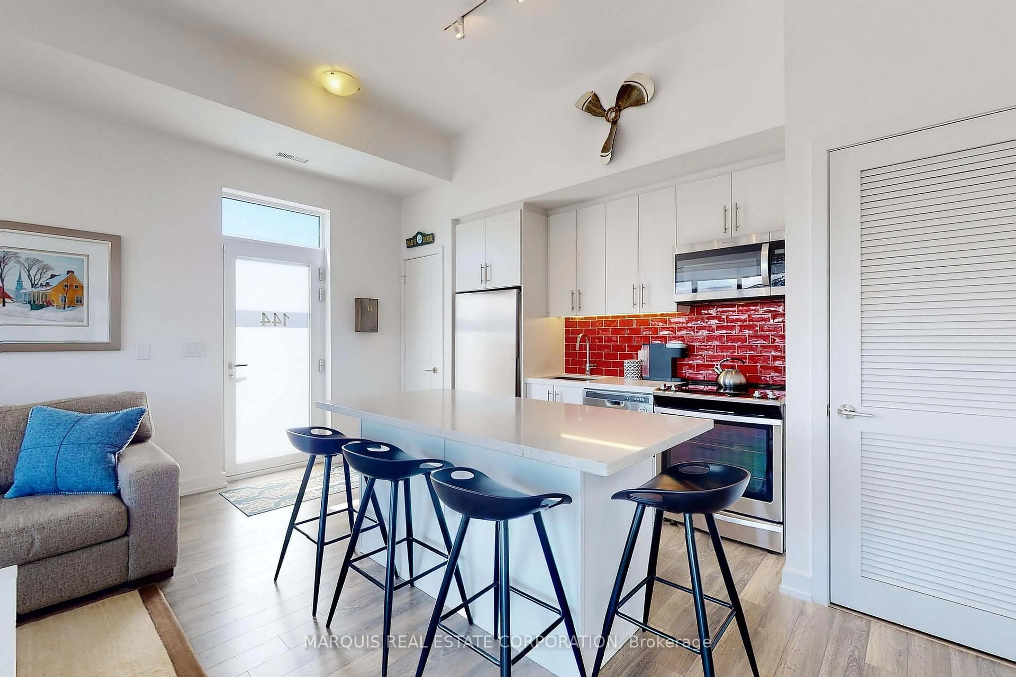 Open concept kitchen, ceramic/tile floor for 331 Broward Way #144, Innisfil Ontario L9S 0M7