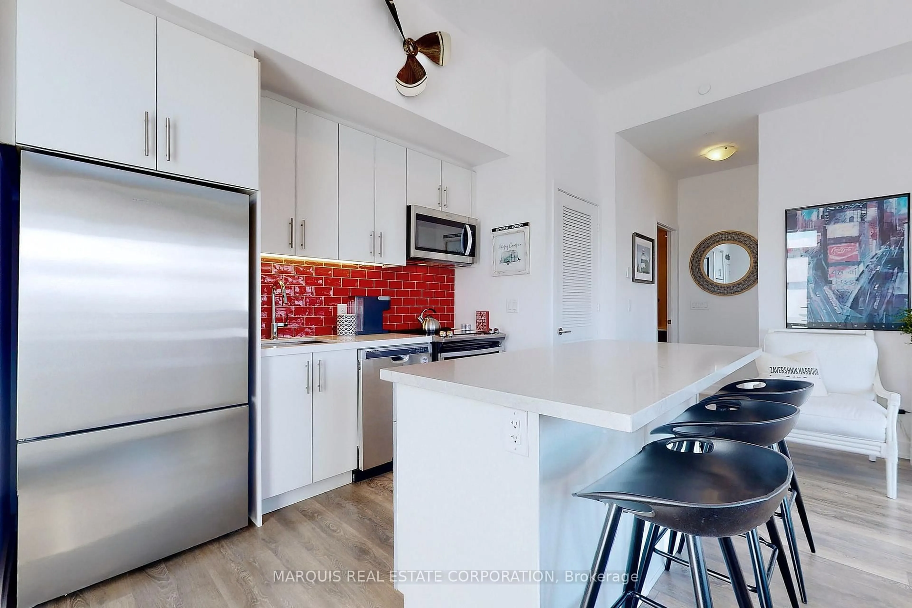 Open concept kitchen, ceramic/tile floor for 331 Broward Way #144, Innisfil Ontario L9S 0M7