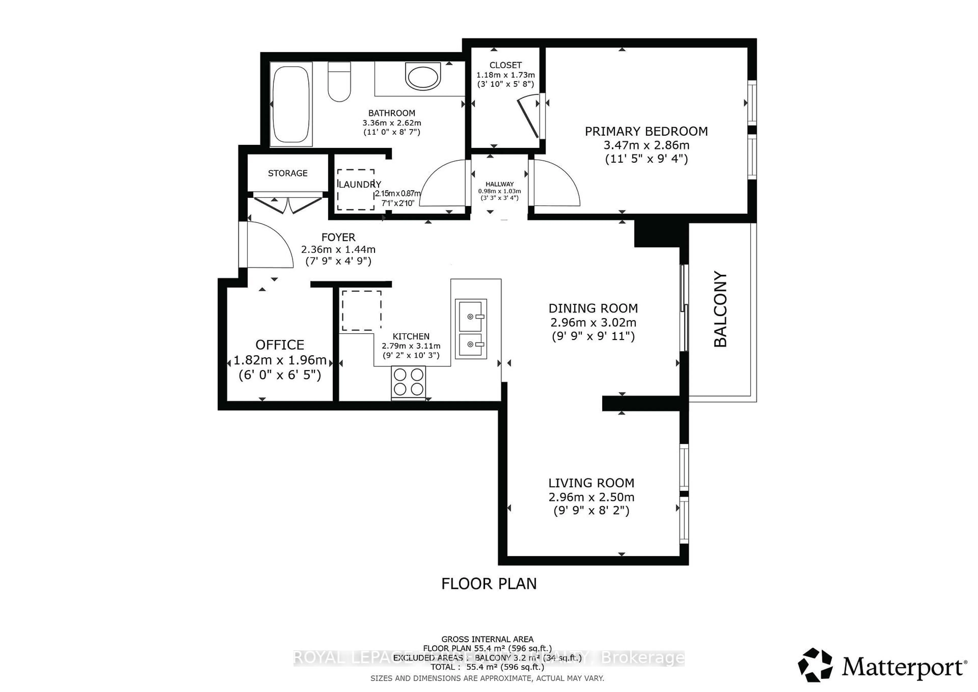 Floor plan for 12 Woodstream Blvd #709, Vaughan Ontario L4L 8C3