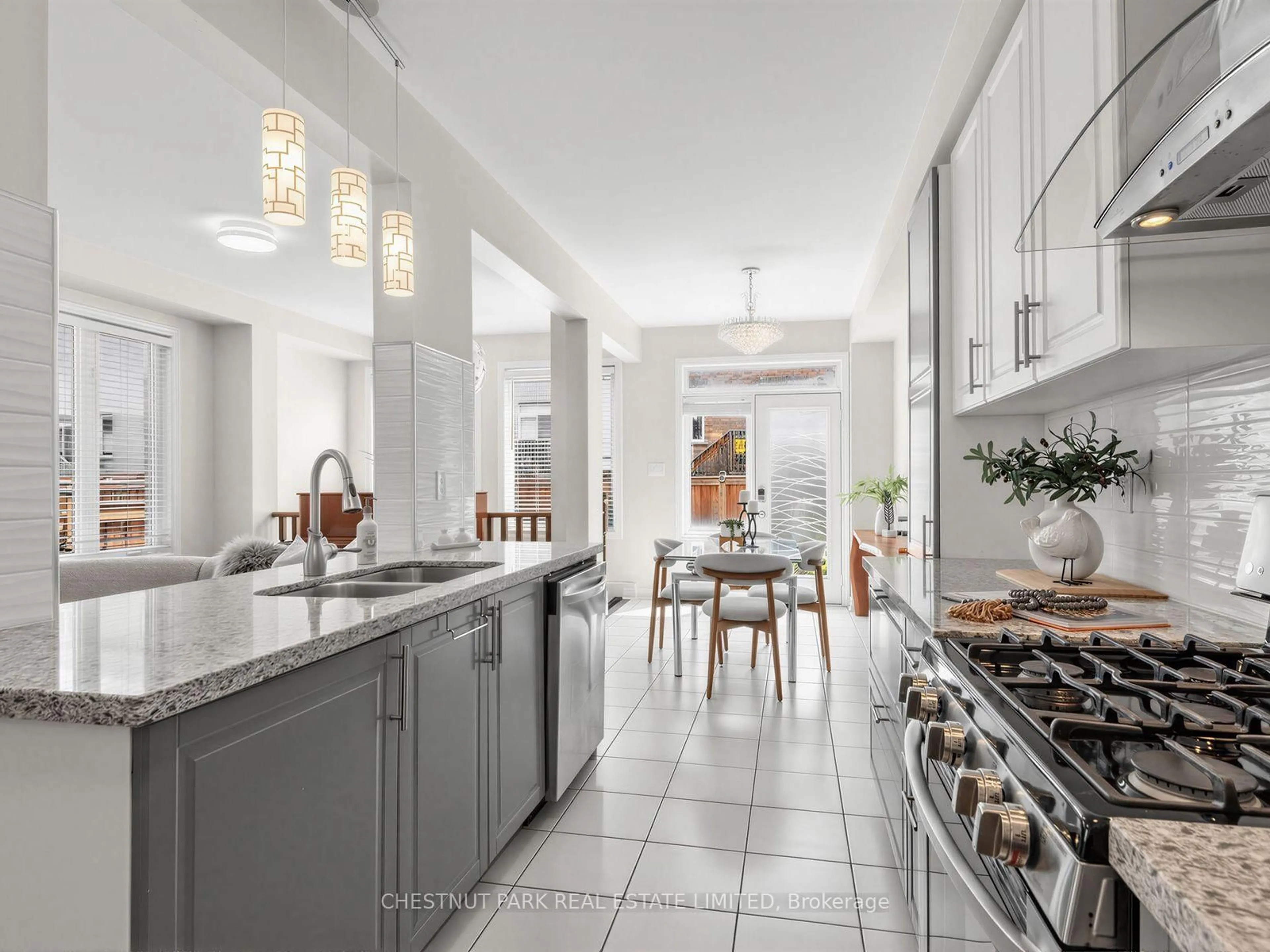 Contemporary kitchen, ceramic/tile floor for 11 Constable St, Aurora Ontario L4G 1B7