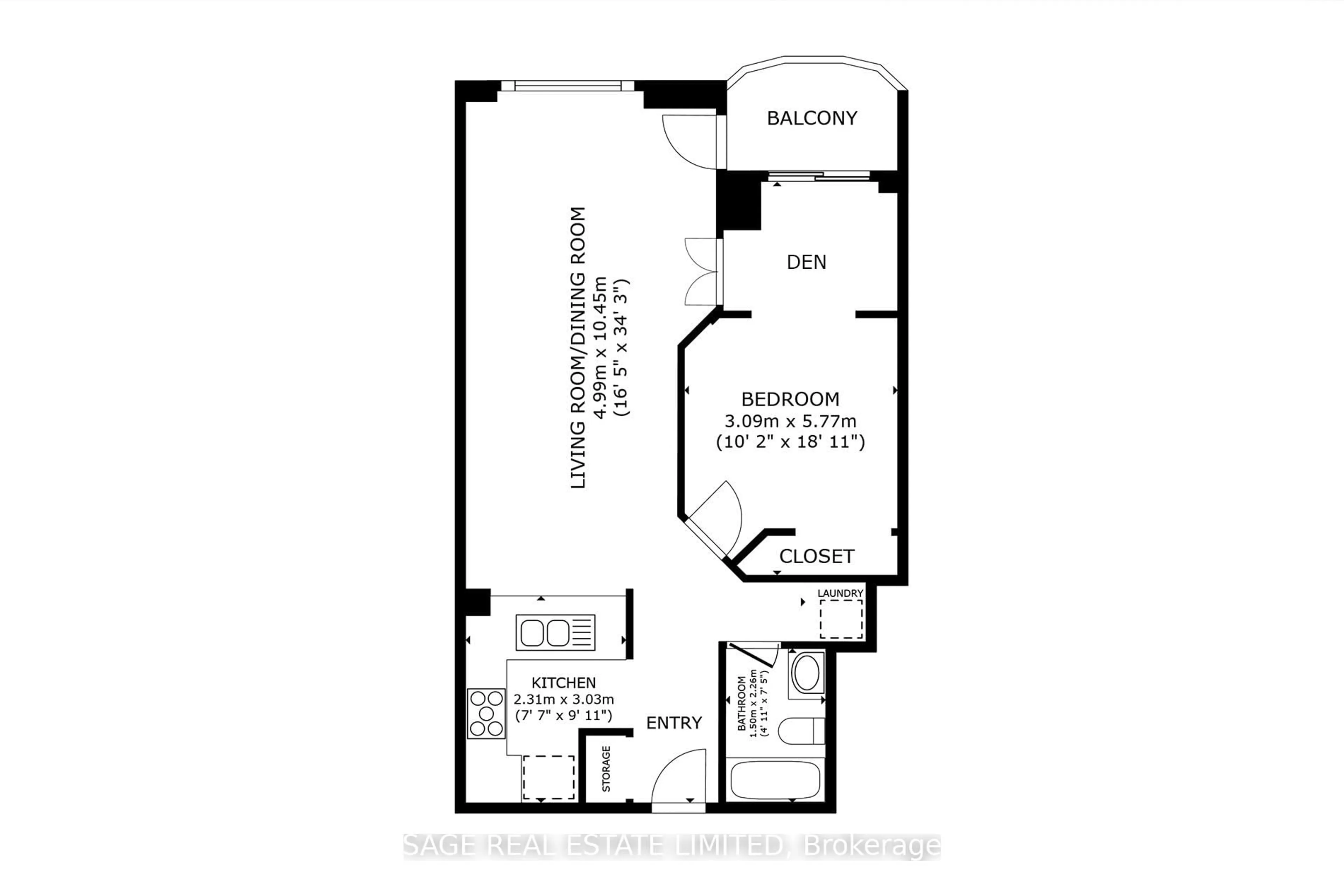 Floor plan for 745 New Westminster Dr #203, Vaughan Ontario L4J 8J9