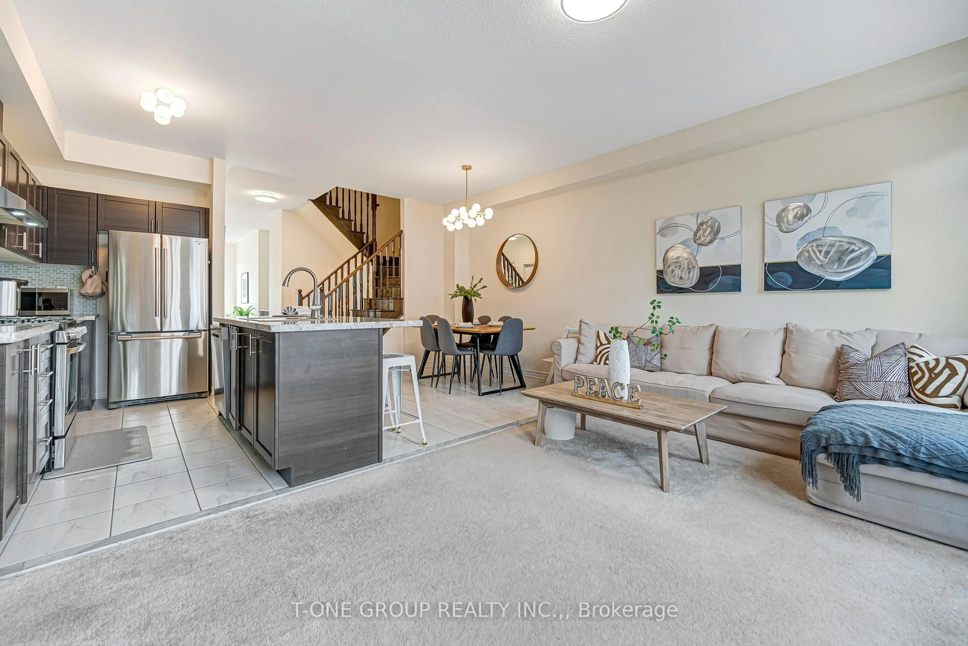 Open concept kitchen, unknown for 27 Sharbot Lane, Markham Ontario L6E 0S7