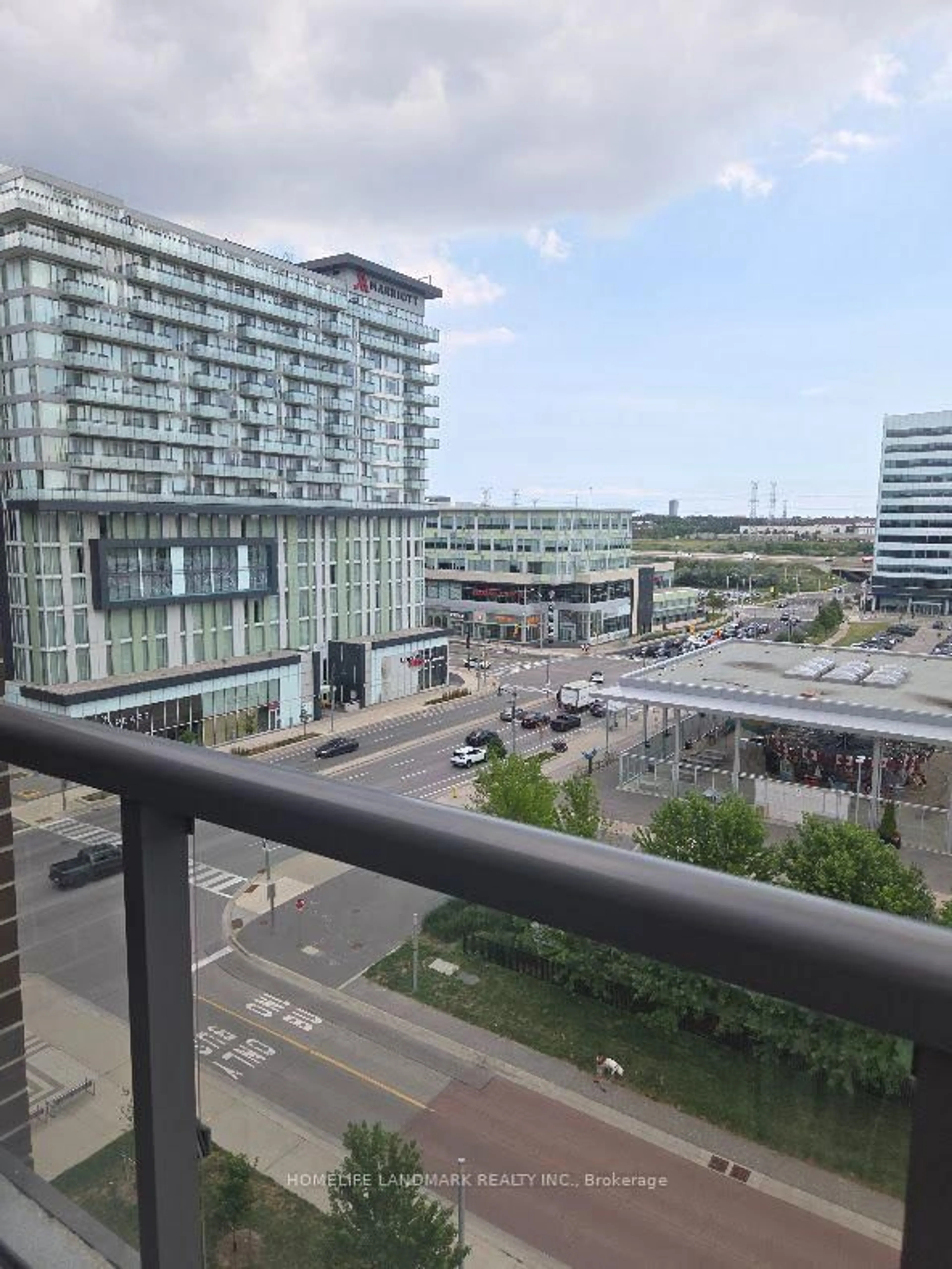 Balcony in the apartment, city buildings view from balcony for 8110 Birchmount Rd #821, Markham Ontario L6G 0E3