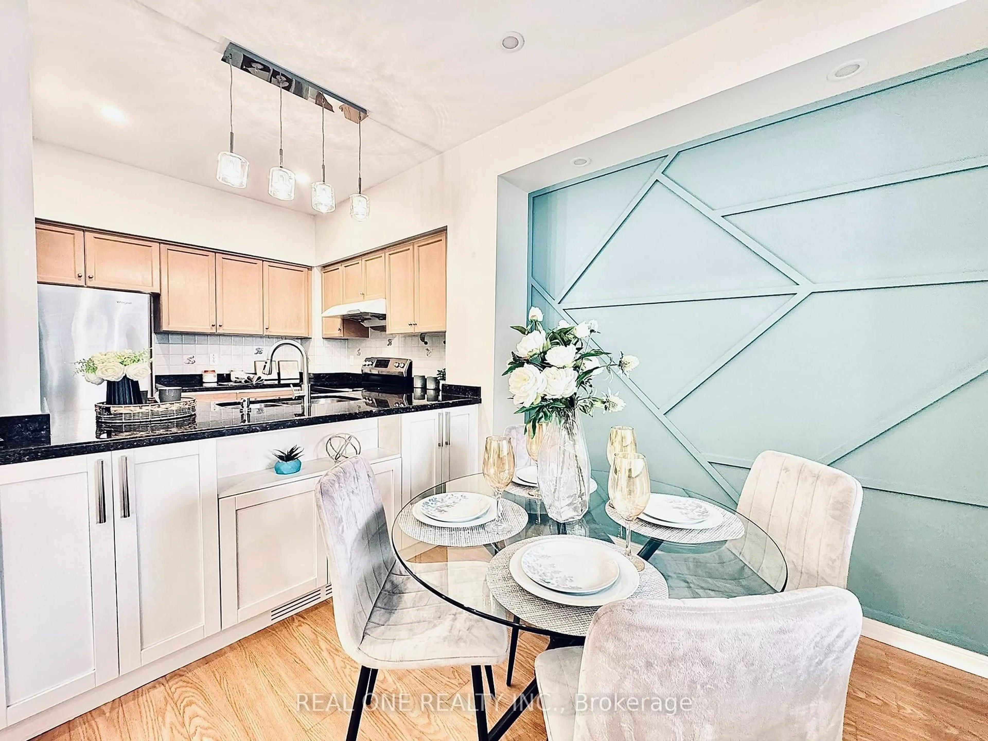 Contemporary kitchen, ceramic/tile floor for 12 St Moritz Way #6, Markham Ontario L3R 4E8