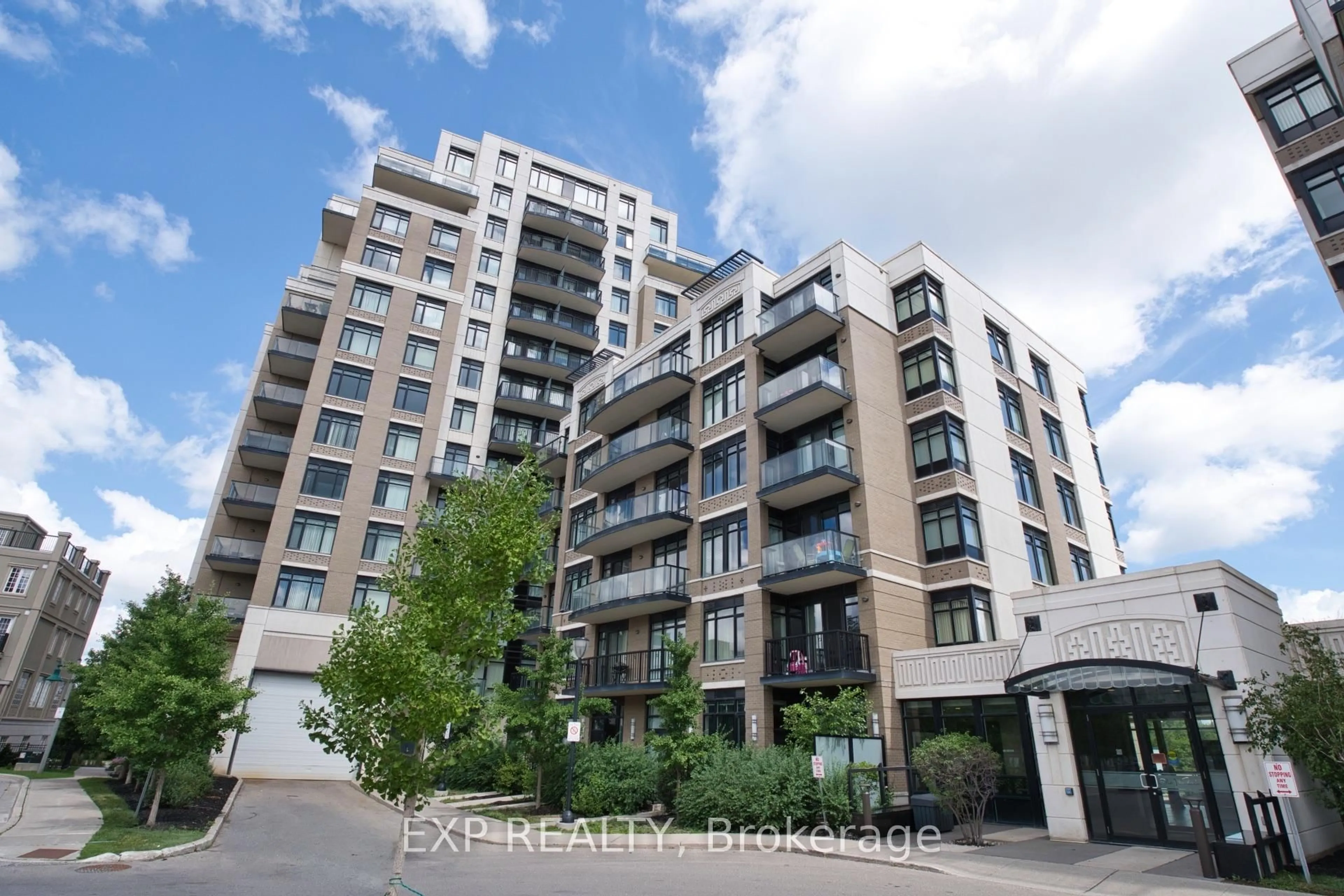 A pic from outside/outdoor area/front of a property/back of a property/a pic from drone, unknown for 151 Upper Duke Cres #310, Markham Ontario L6G 0E1
