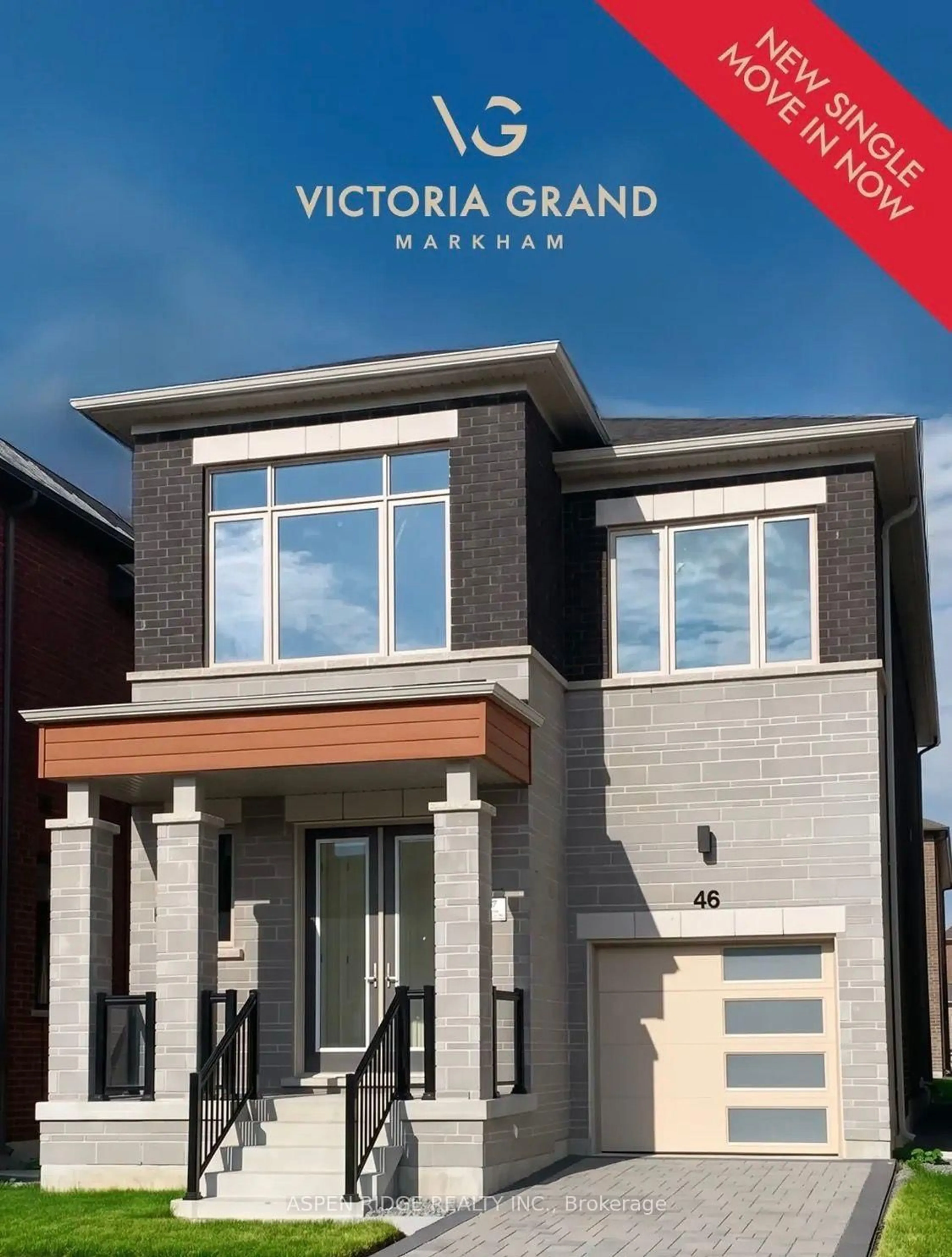 Home with brick exterior material, street for 46 Lucy Pick Ave, Markham Ontario L6C 3N8