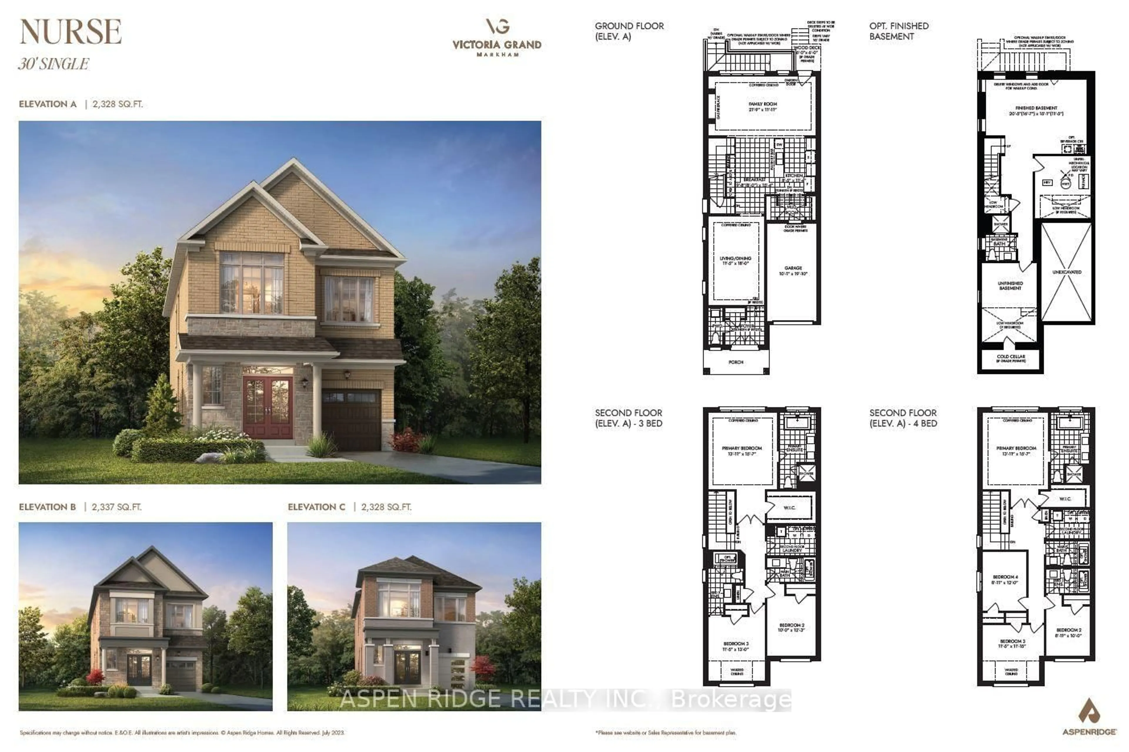 Floor plan for 46 Lucy Pick Ave, Markham Ontario L6C 3N8