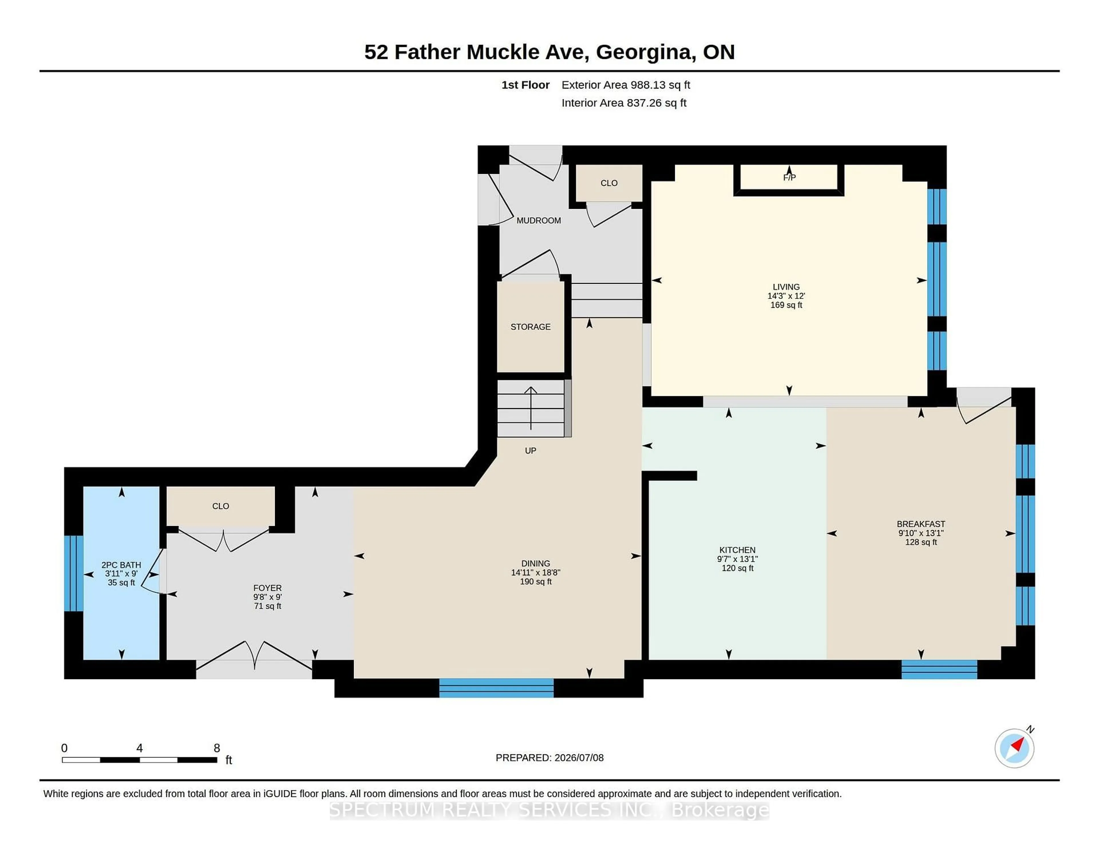 Floor plan for 52 Father Muckle Ave, Georgina Ontario L4P 0S4