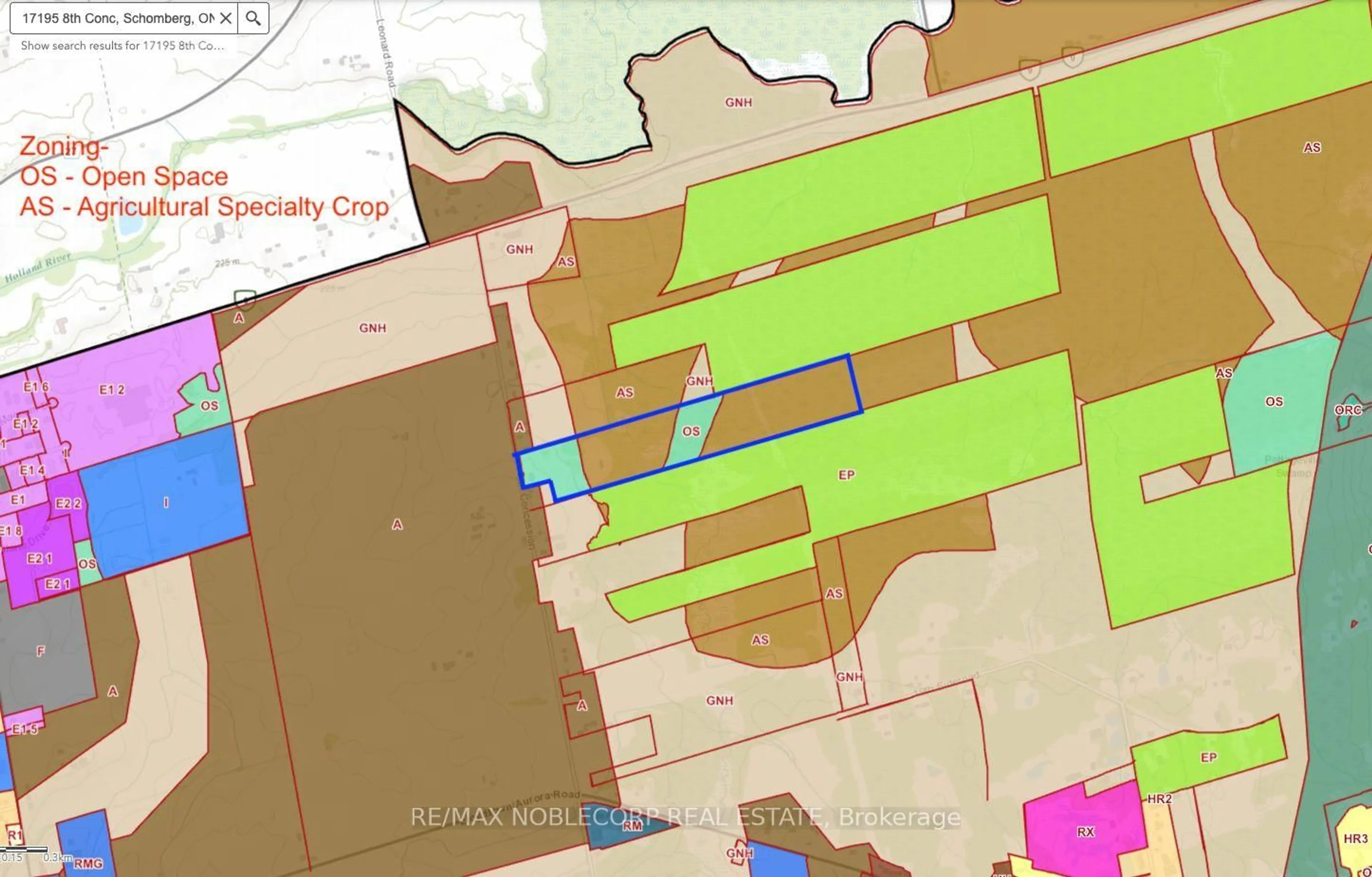 Picture of a map for 17195 8th Concession, King Ontario L0G 1T0