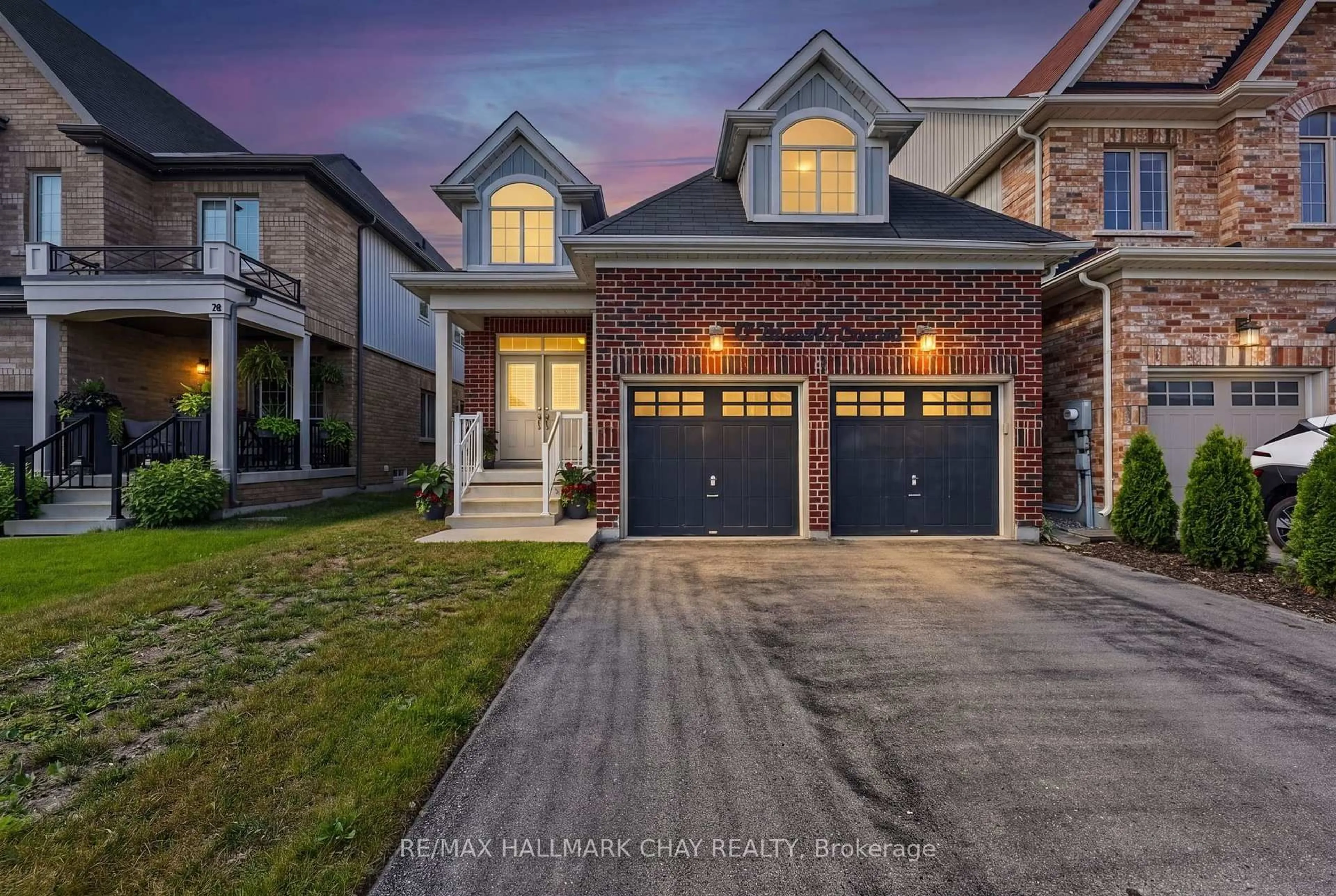 Home with brick exterior material, street for 72 Decarolis Cres, Essa Ontario L3W 0B2