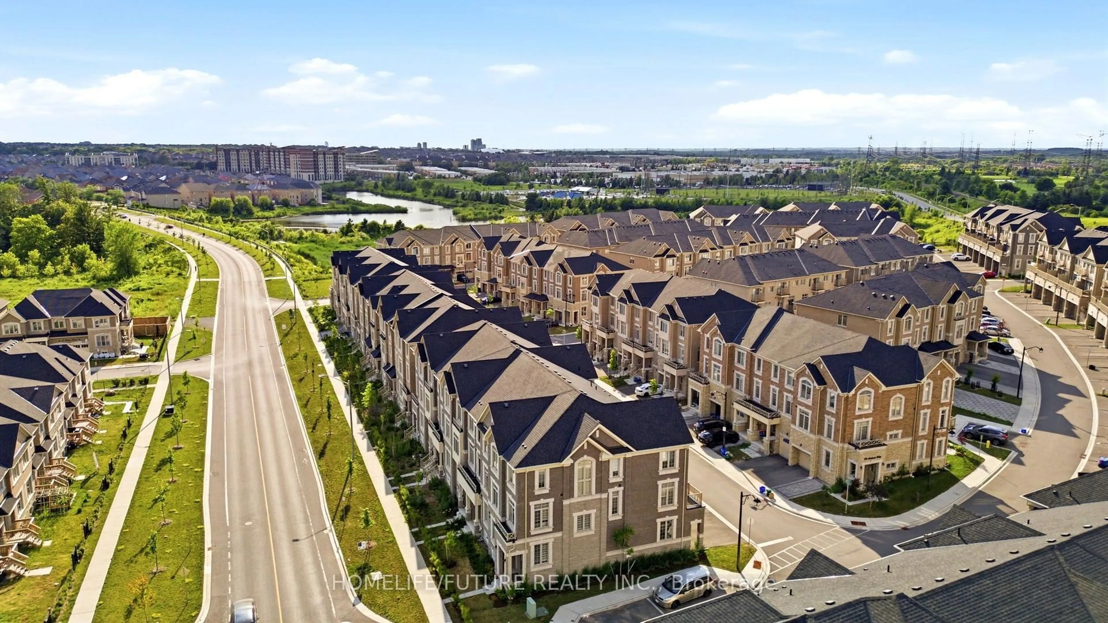 A pic from outside/outdoor area/front of a property/back of a property/a pic from drone, city buildings view from balcony for 3476 Denison St, Markham Ontario L3S 0E9