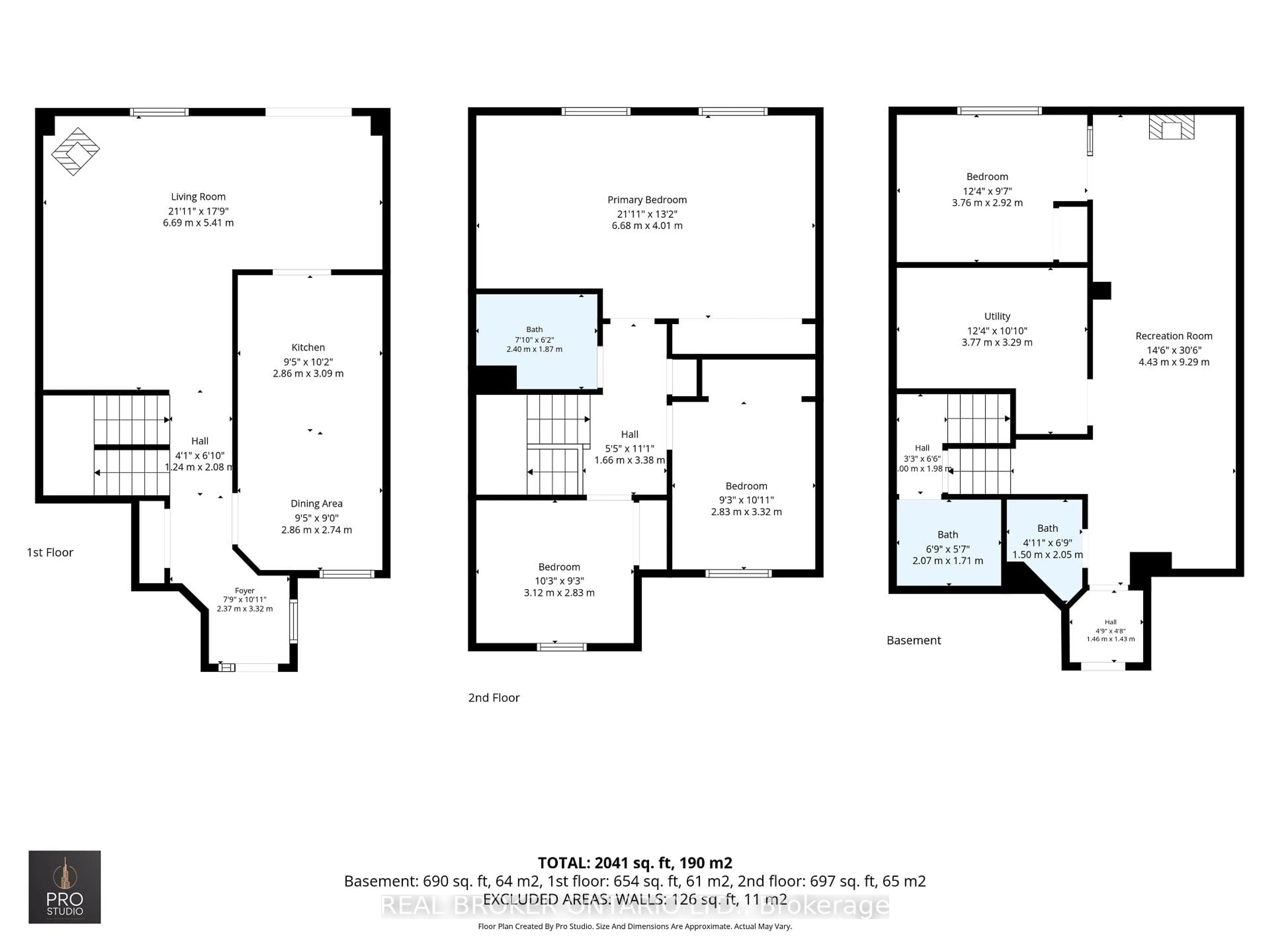 Floor plan for 22 October Lane, Aurora Ontario L4G 6Y1