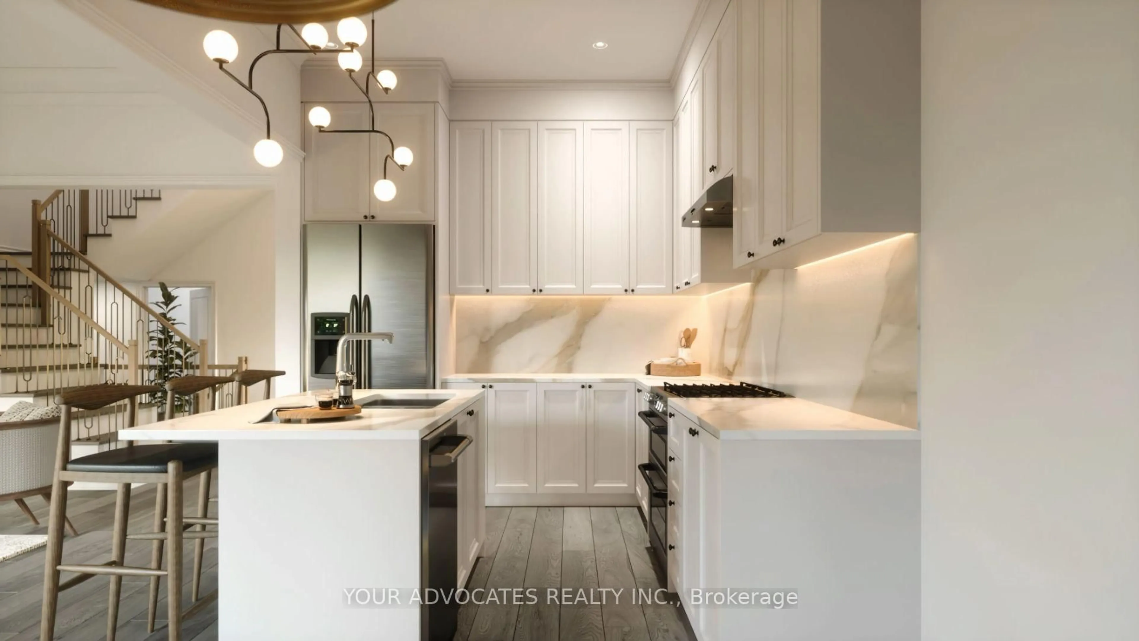 Contemporary kitchen, ceramic/tile floor for 57 Levellands Cres, Richmond Hill Ontario L4B 4T5