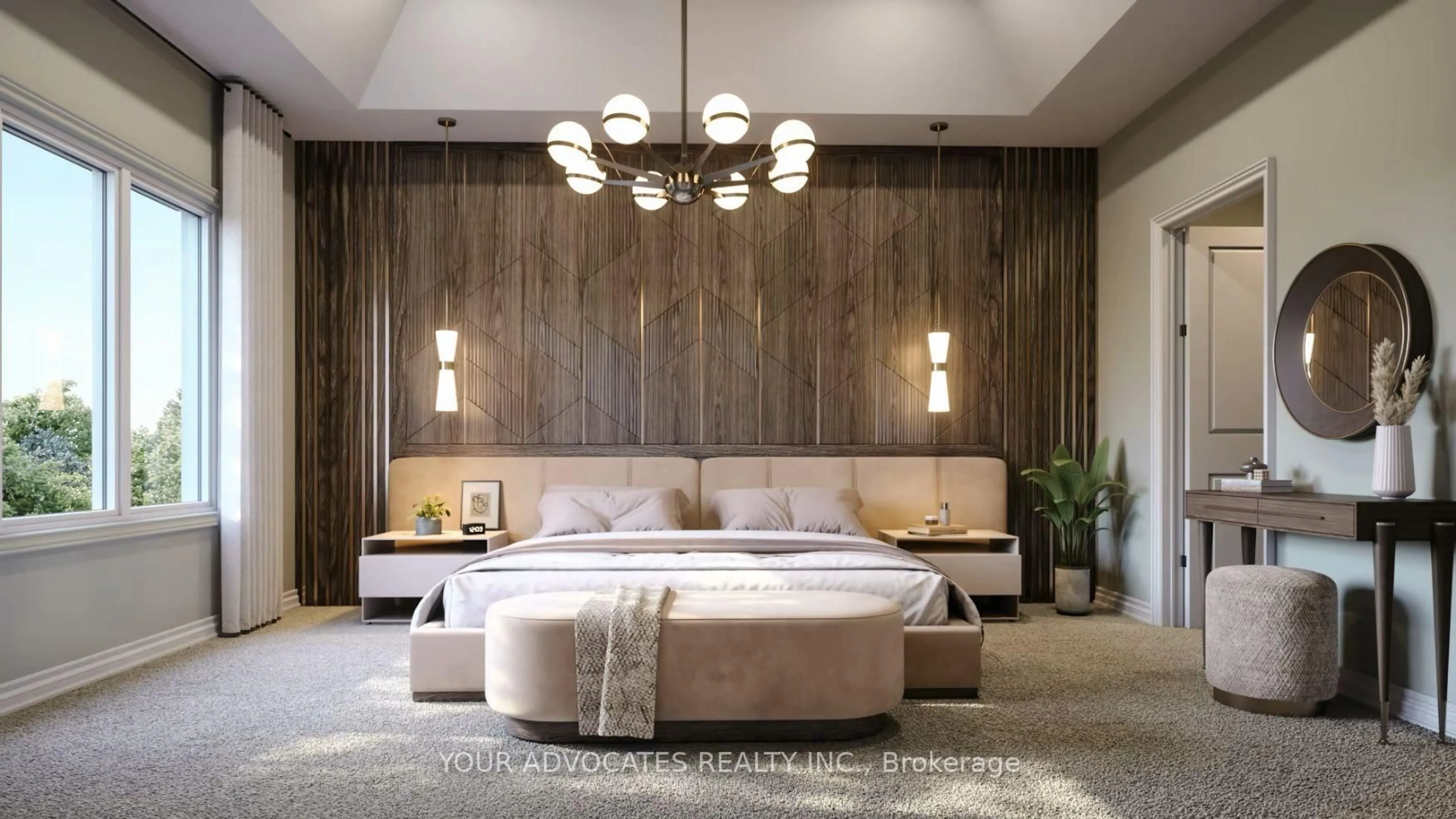Bedroom with bed, wood/laminate floor for 71 Levellands Cres, Richmond Hill Ontario L4B 4T5