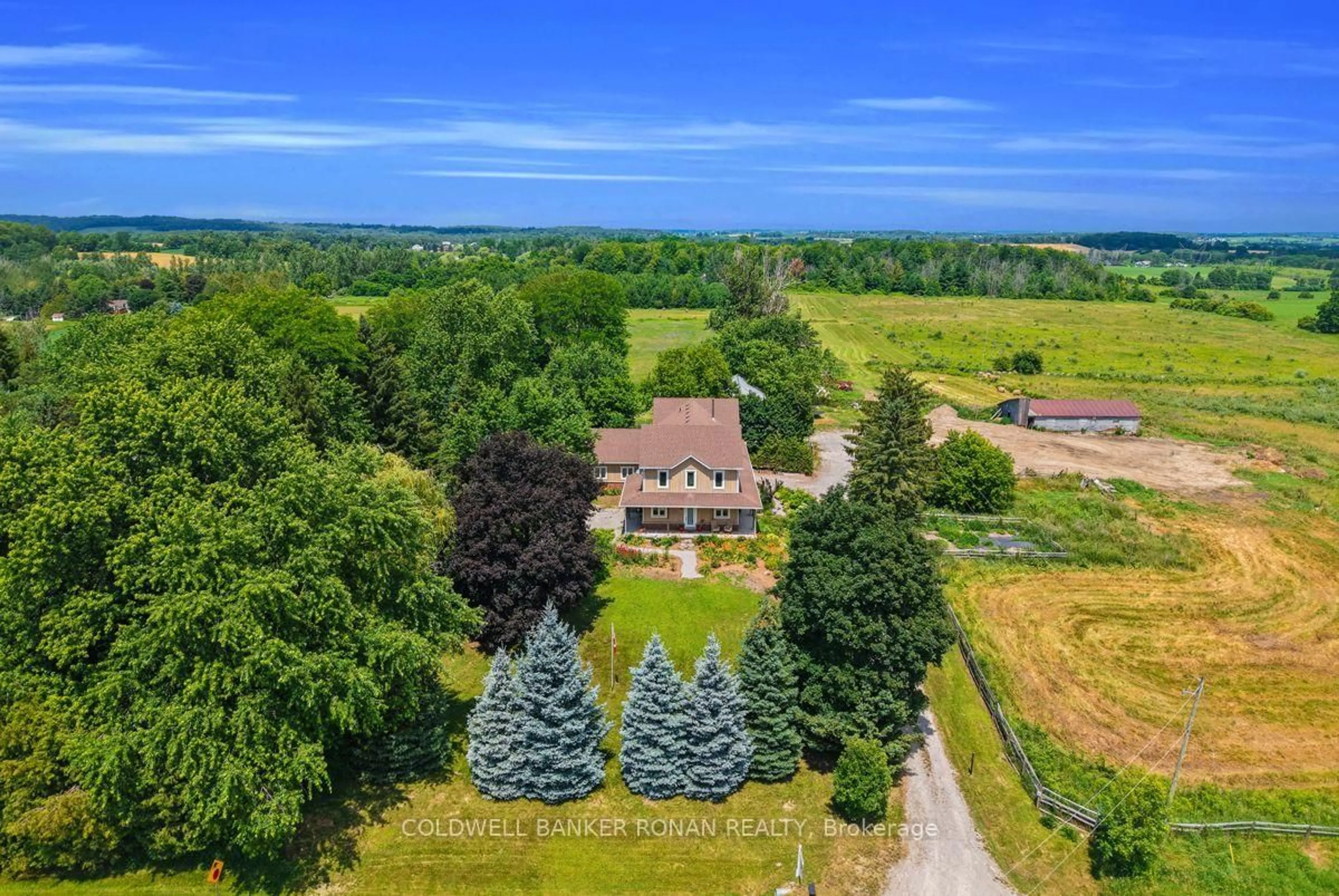 A pic from outside/outdoor area/front of a property/back of a property/a pic from drone, unknown for 5354 3rd Line, New Tecumseth Ontario L0G 1W0