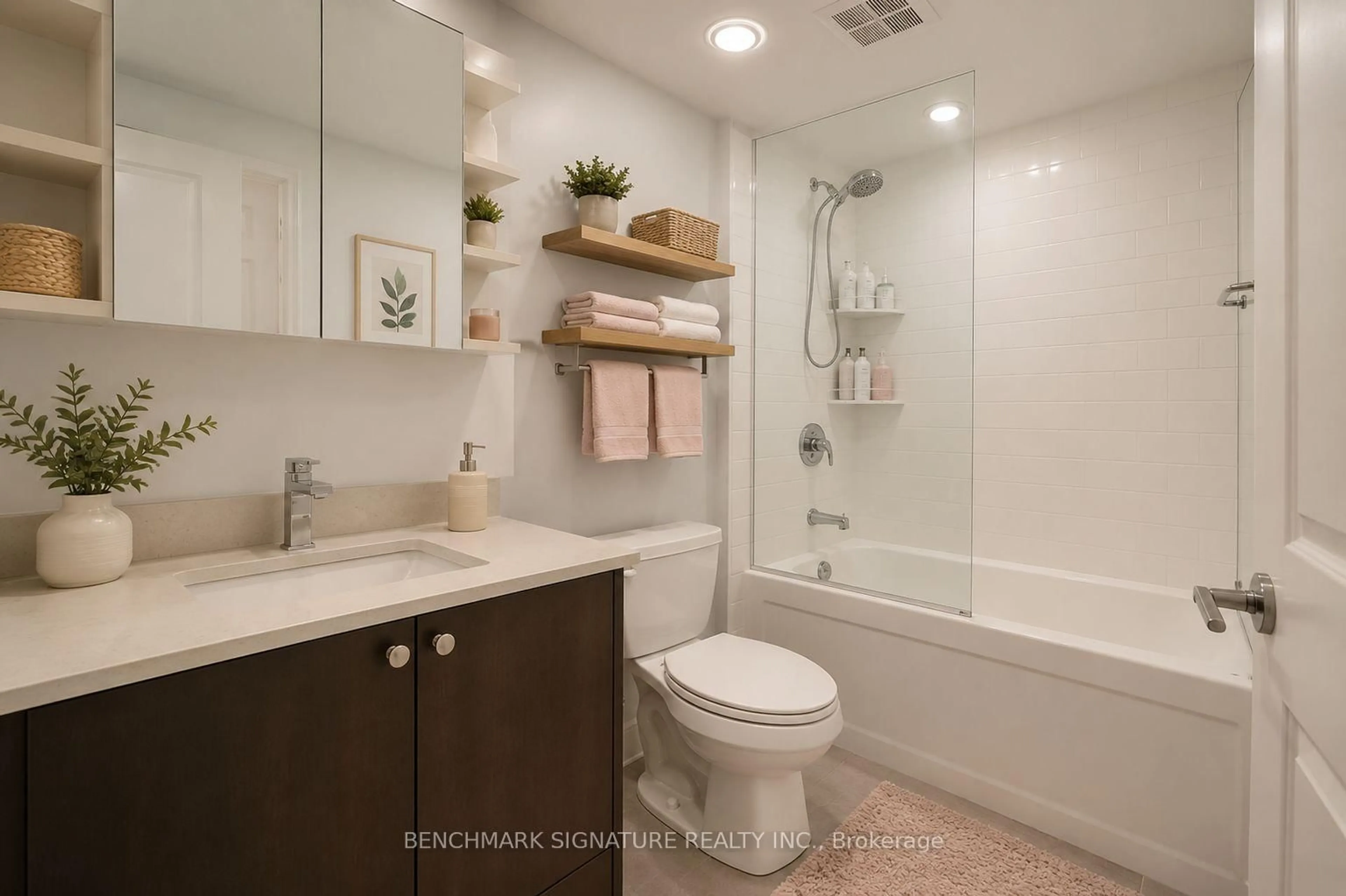 Contemporary bathroom, ceramic/tile floor for 8110 Birchmount Rd #315E, Markham Ontario L6G 0E3