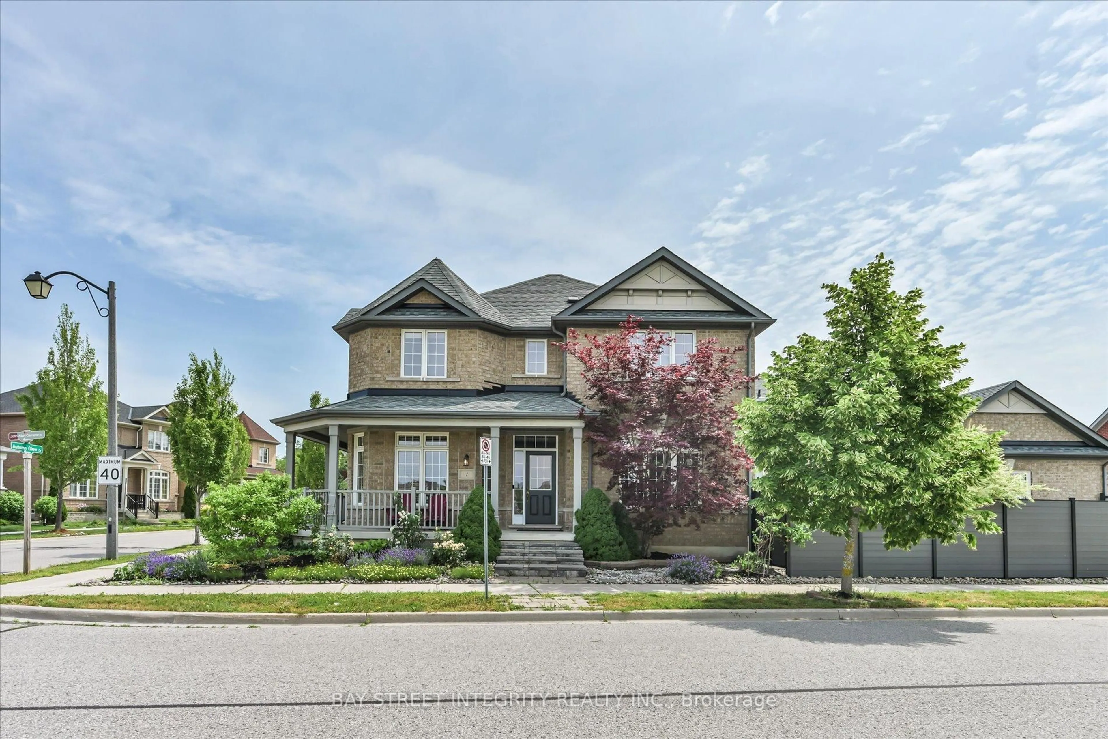 Home with brick exterior material, street for 1 Autumn Glow Dr, Markham Ontario L6B 0P4