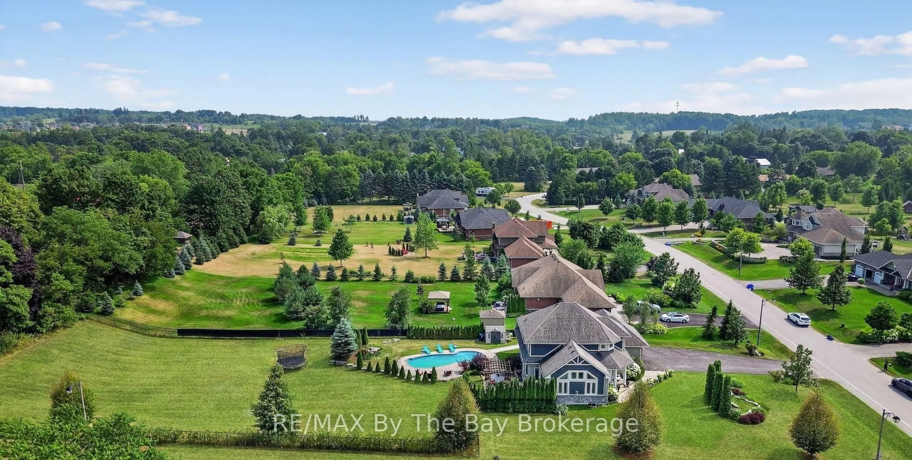 A pic from outside/outdoor area/front of a property/back of a property/a pic from drone, water/lake/river/ocean view for 23 Goodwood St, Uxbridge Ontario L0C 1A0