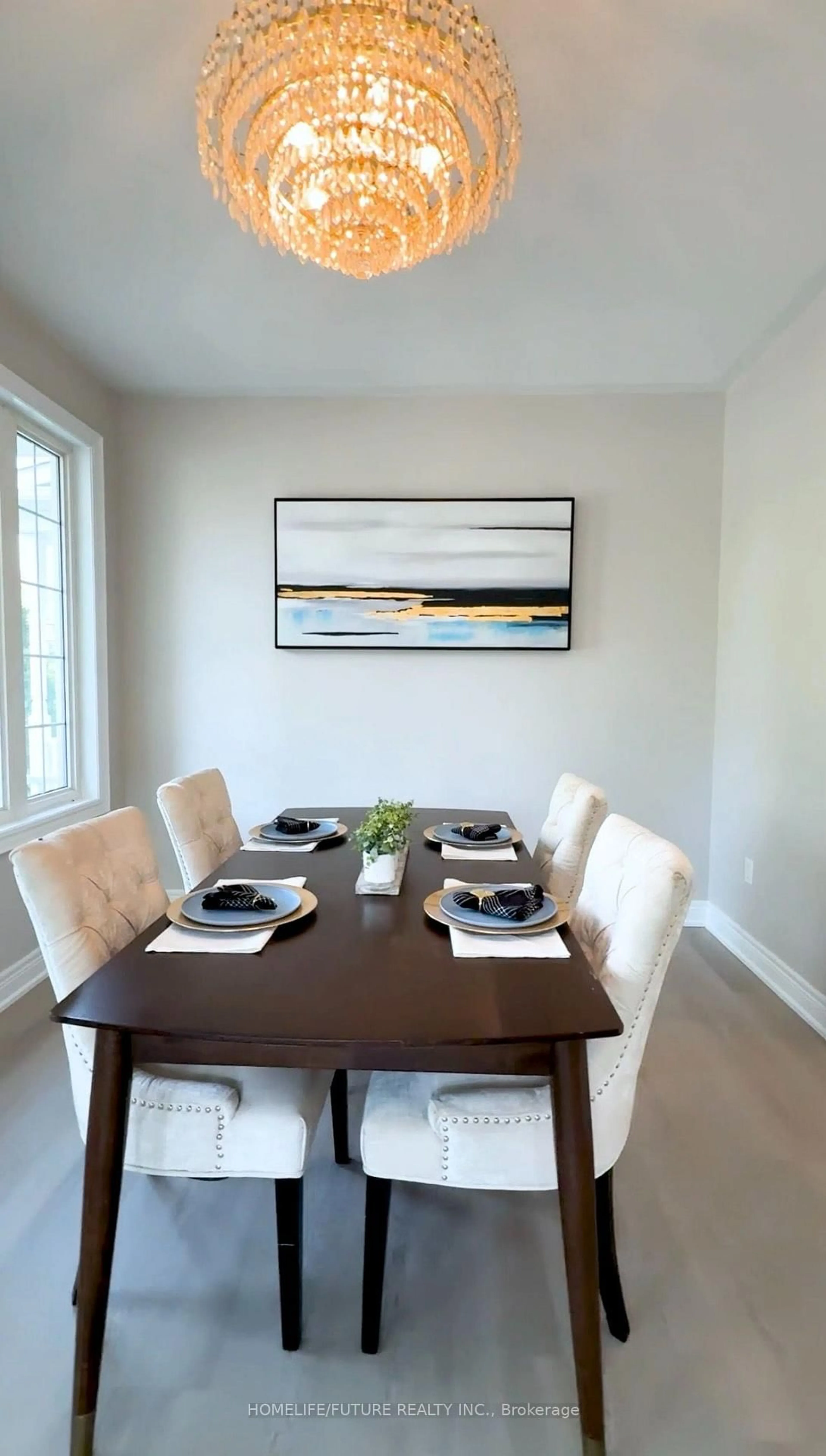 Dining room, wood/laminate floor for 1 Capogna St, Markham Ontario L6B 0H5
