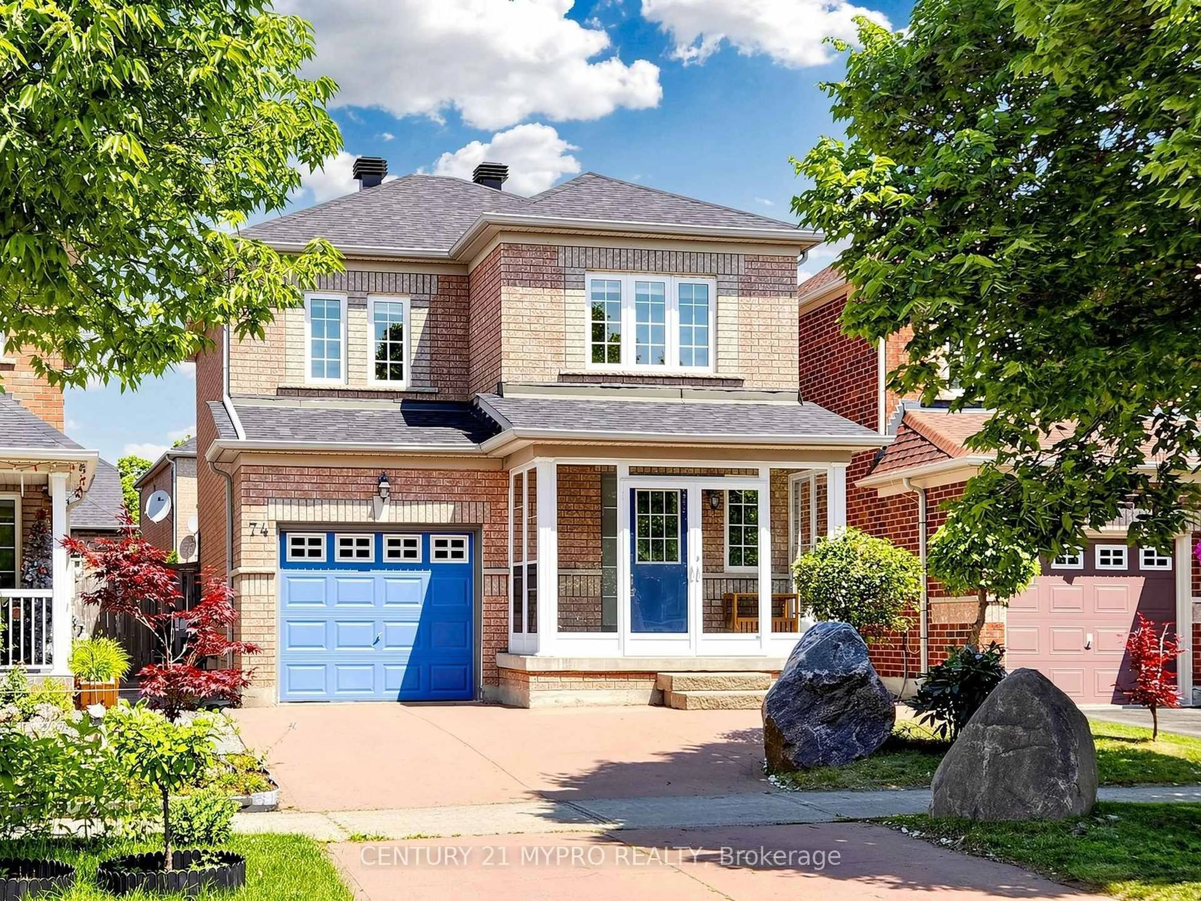 Home with brick exterior material, street for 74 Victoria Wood Ave, Markham Ontario L6E 1K2