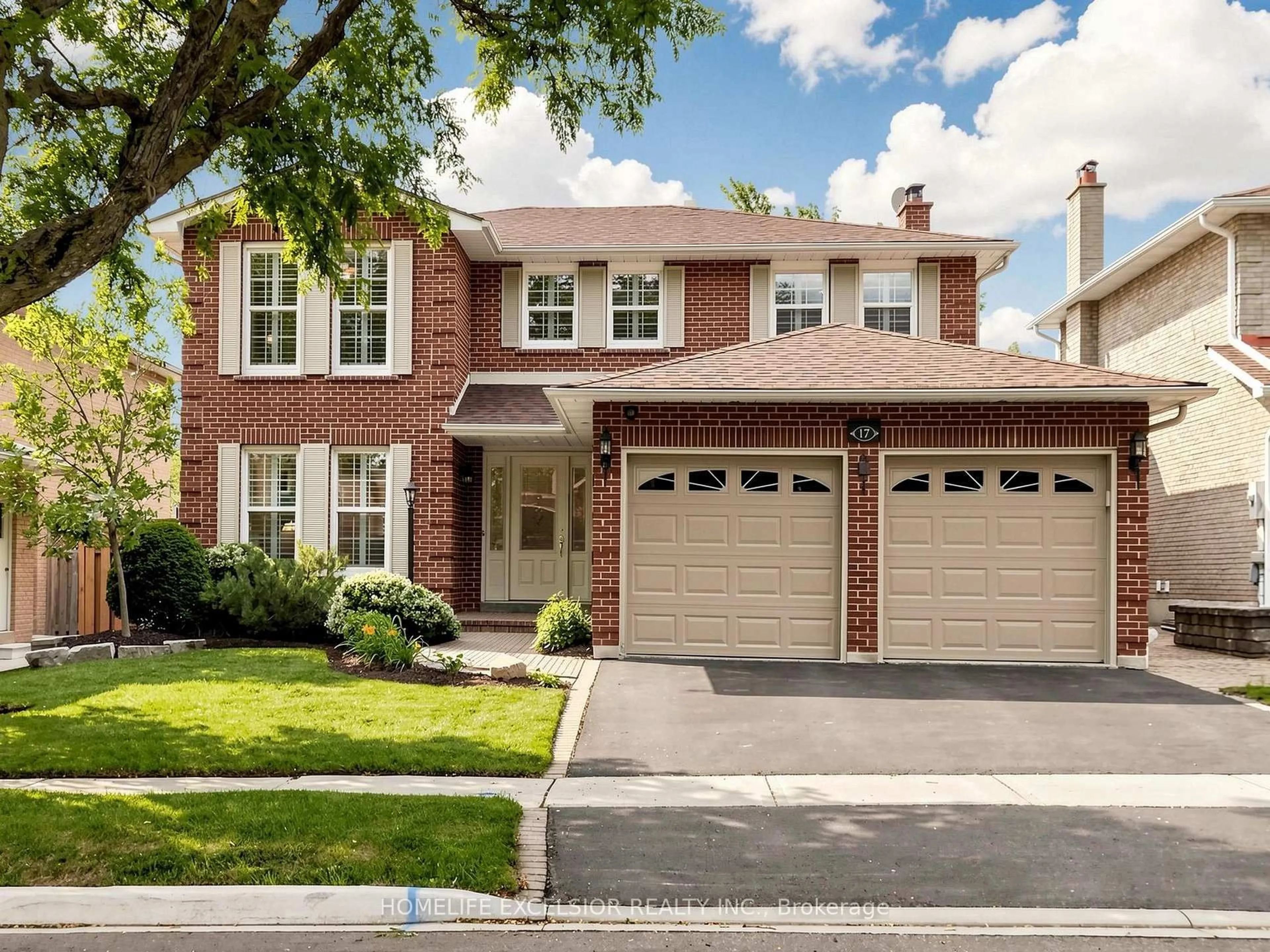 Home with brick exterior material, street for 17 Black Cherry Dr, Markham Ontario L3P 4L6
