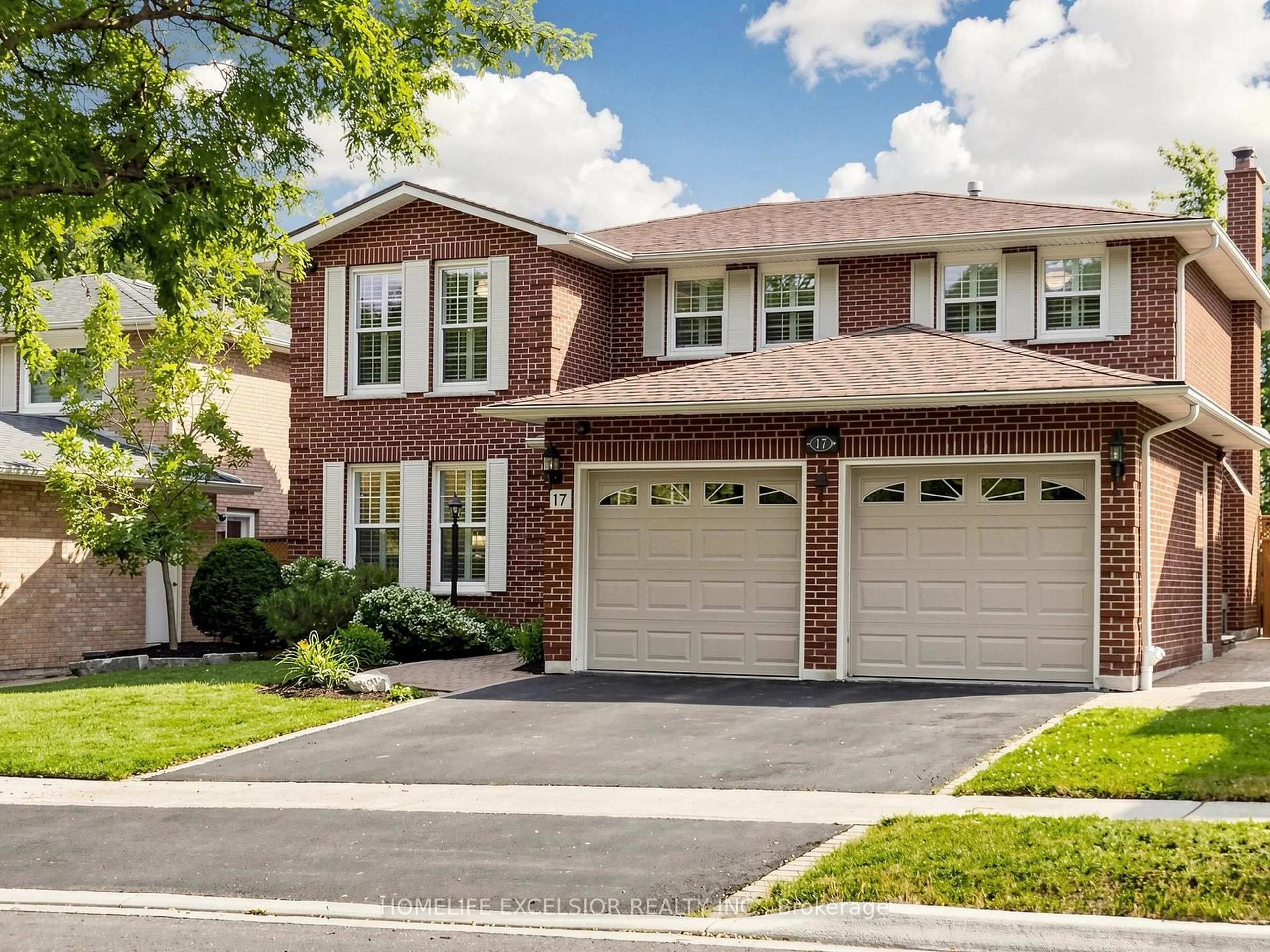 Home with brick exterior material, street for 17 Black Cherry Dr, Markham Ontario L3P 4L6