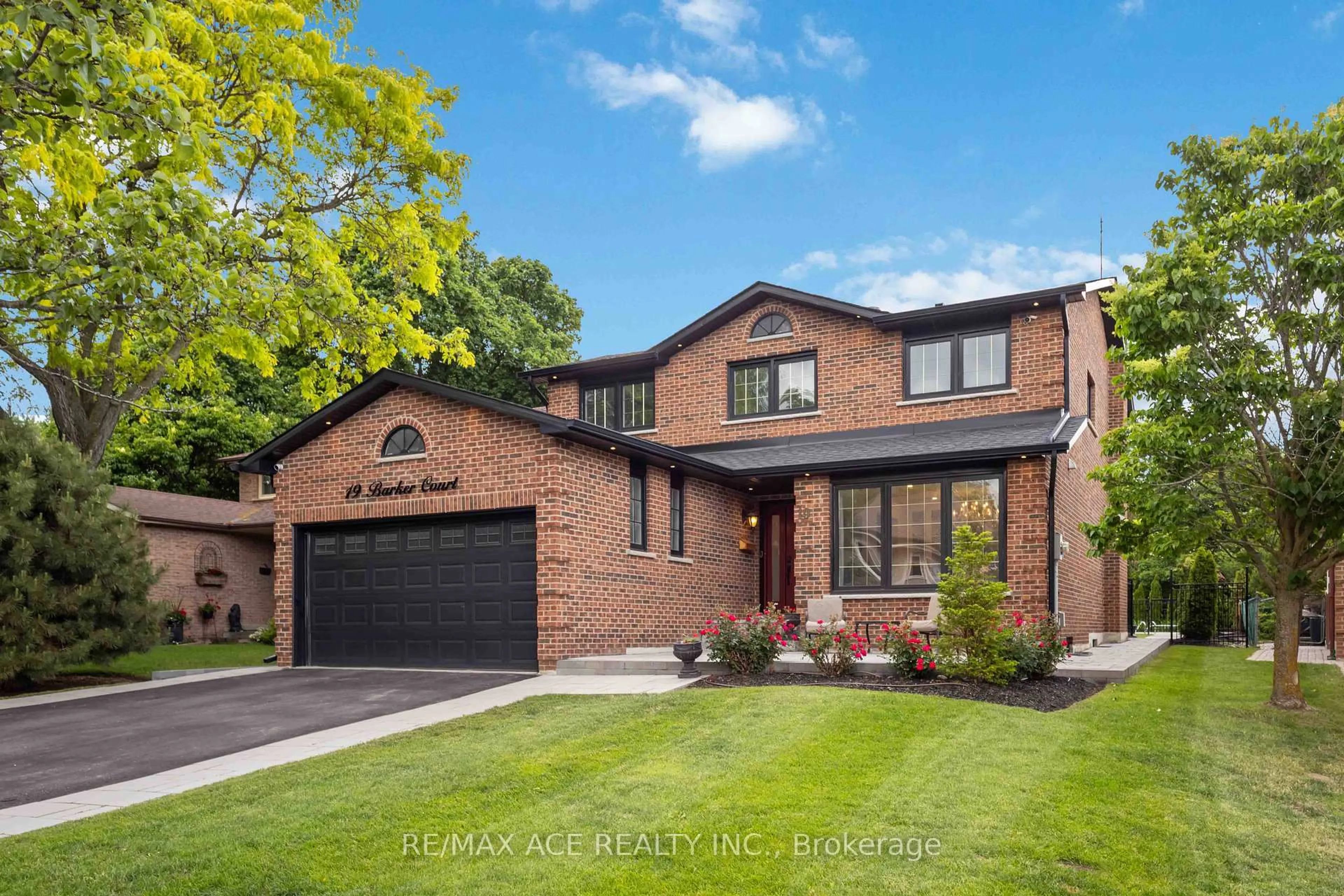 Home with brick exterior material, street for 19 Barker Crt, Markham Ontario L3P 3X9