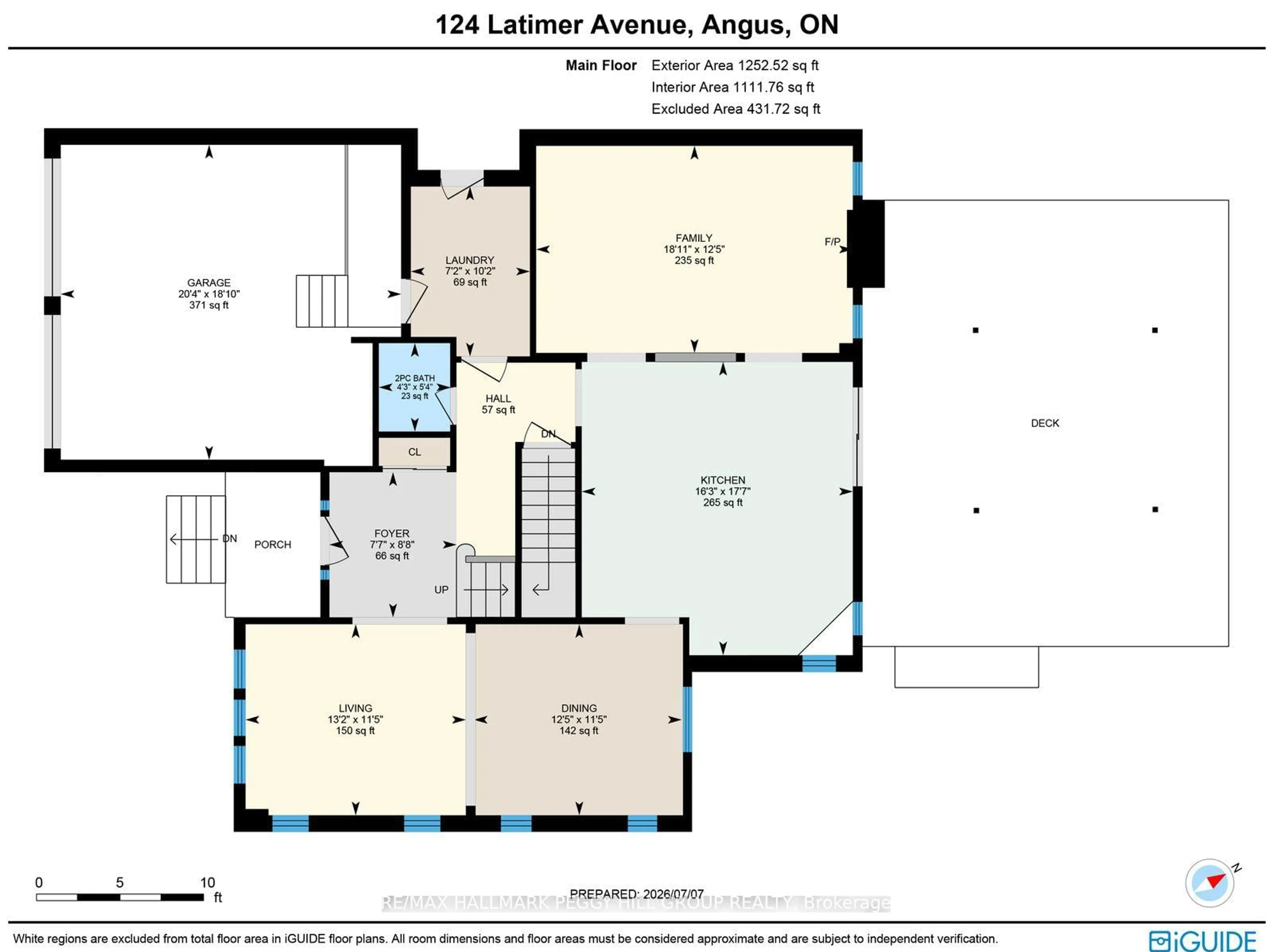 Floor plan for 124 Latimer Ave, Essa Ontario L3W 0M9