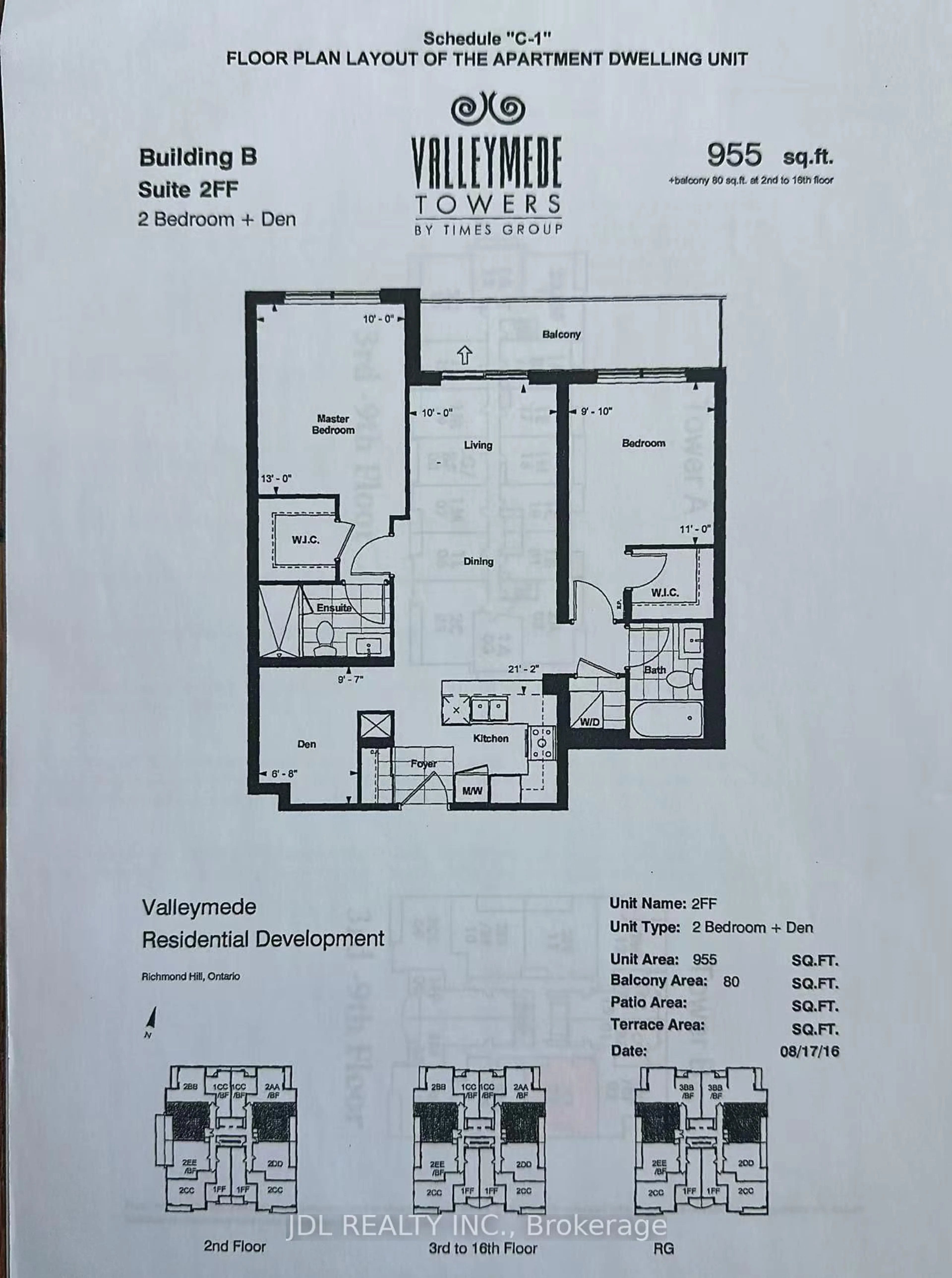 Floor plan for 398 Highway 7 St #303, Richmond Hill Ontario L4B 0G6