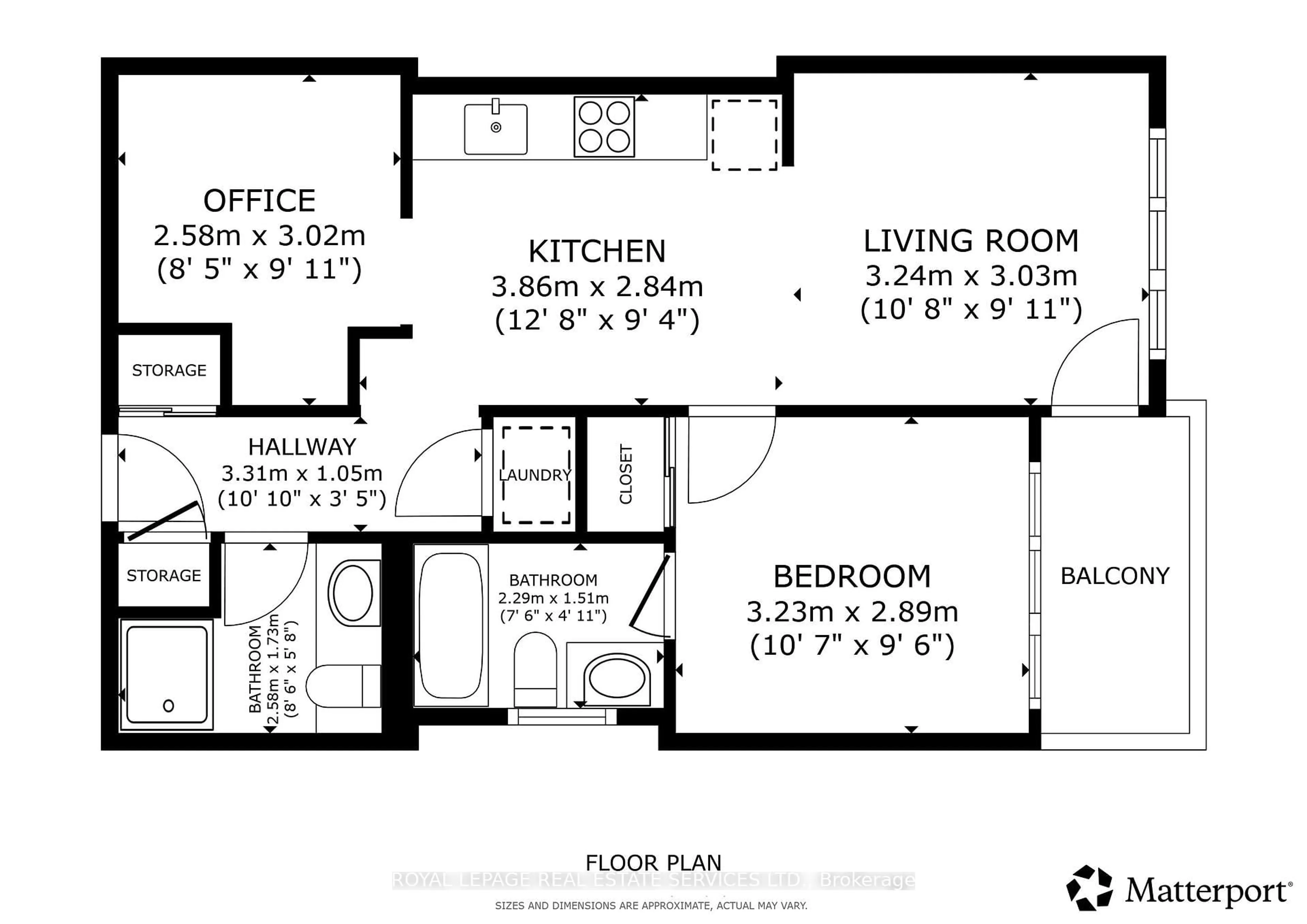 Floor plan for 8868 Yonge St #1107E, Richmond Hill Ontario L4C 1Z8