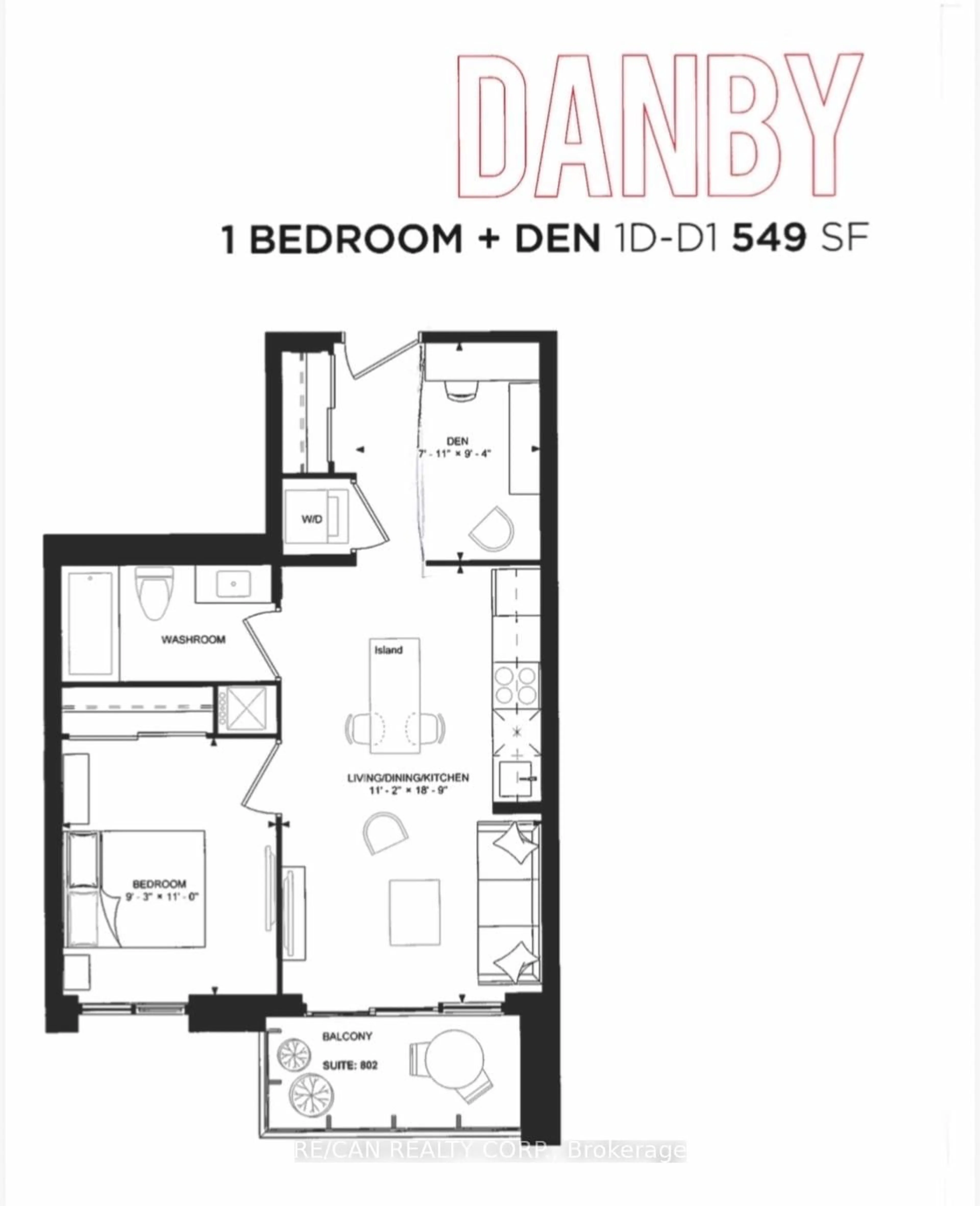Floor plan for 292 Verdale Crossing #1002, Markham Ontario L6G 0H6