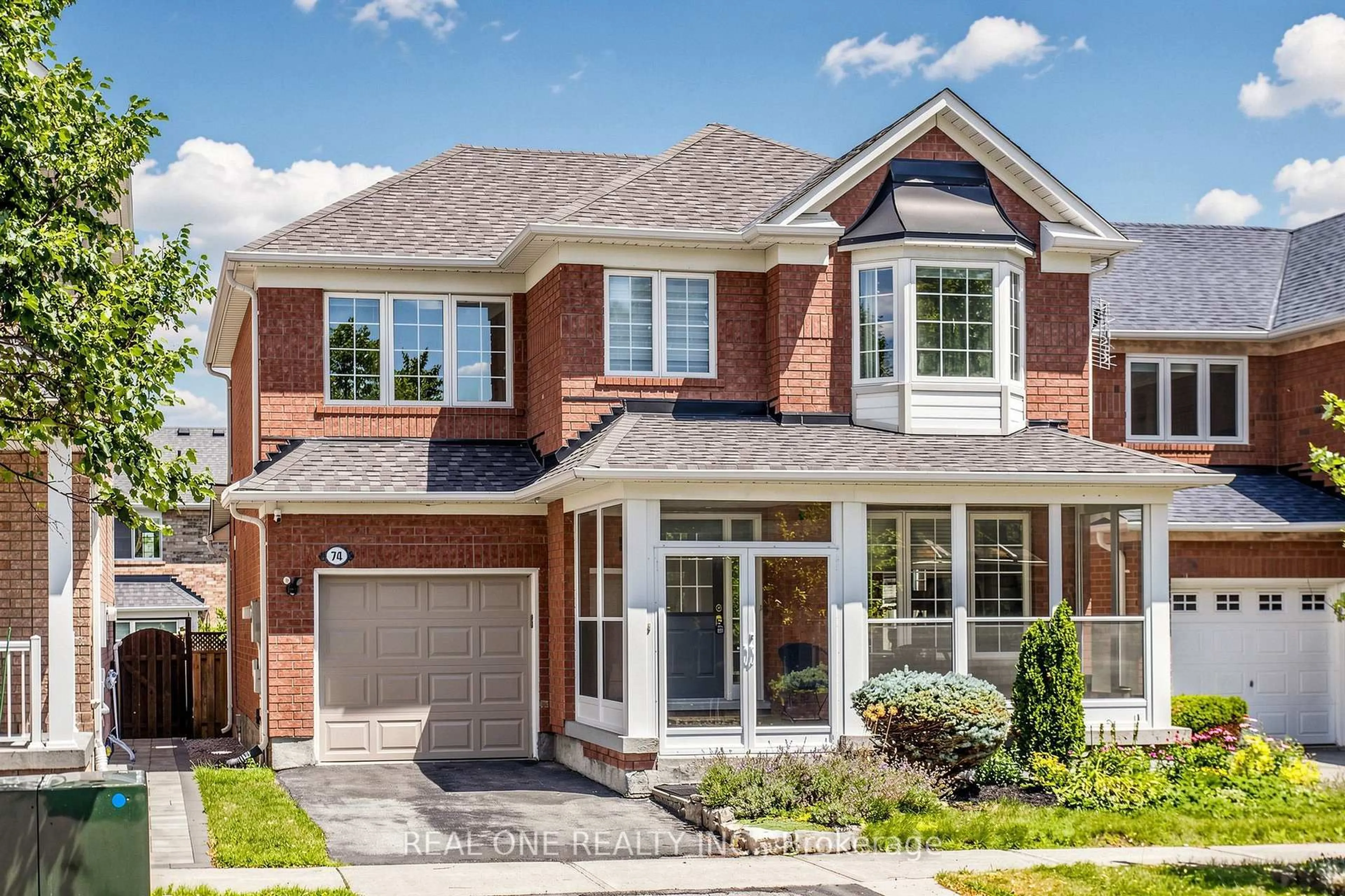 Home with brick exterior material, street for 74 Trojan Cres, Markham Ontario L6C 2N4