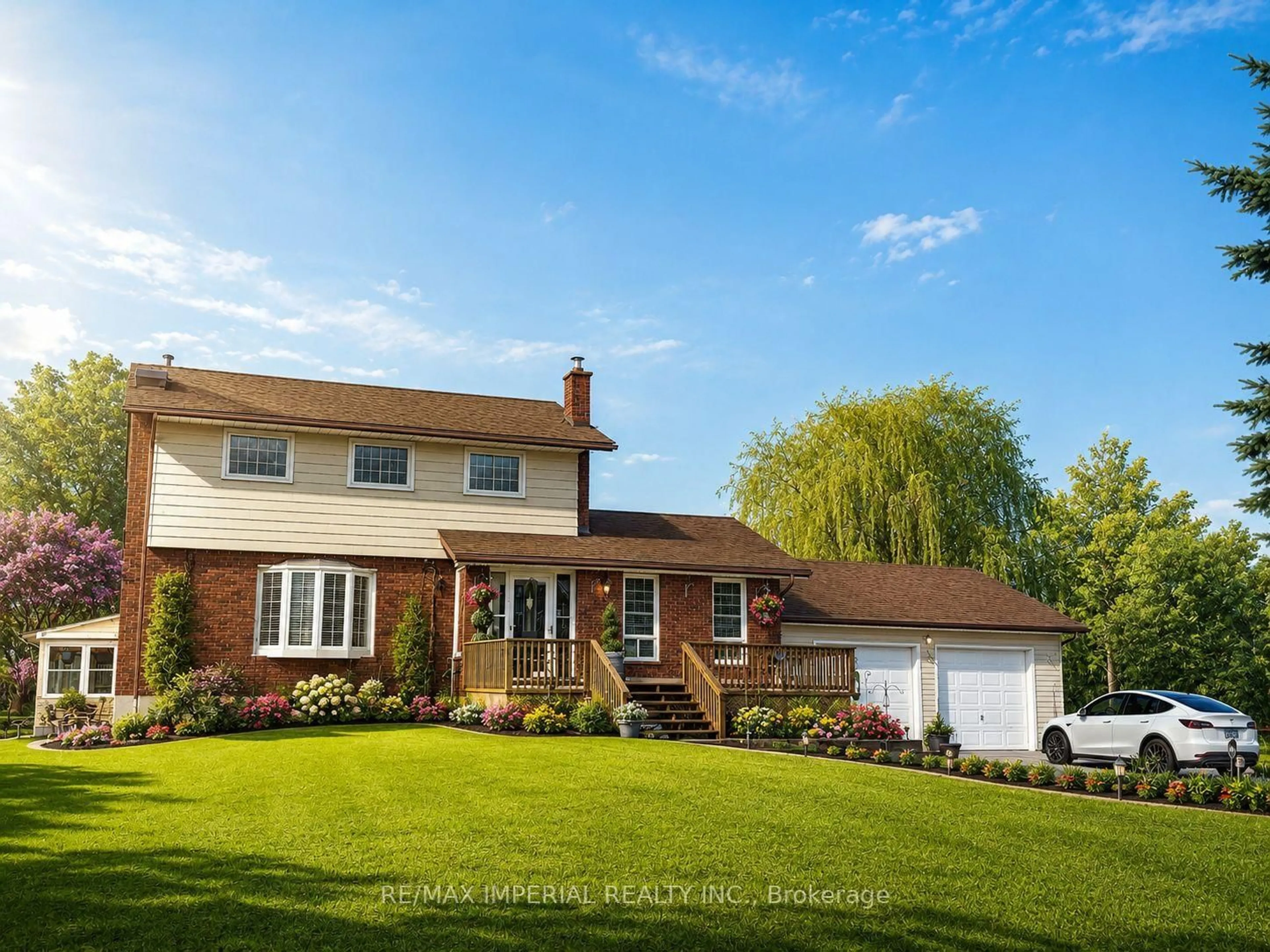 A pic from outside/outdoor area/front of a property/back of a property/a pic from drone, street for 23276 Highway 48 Rd, Georgina Ontario L0E 1L0