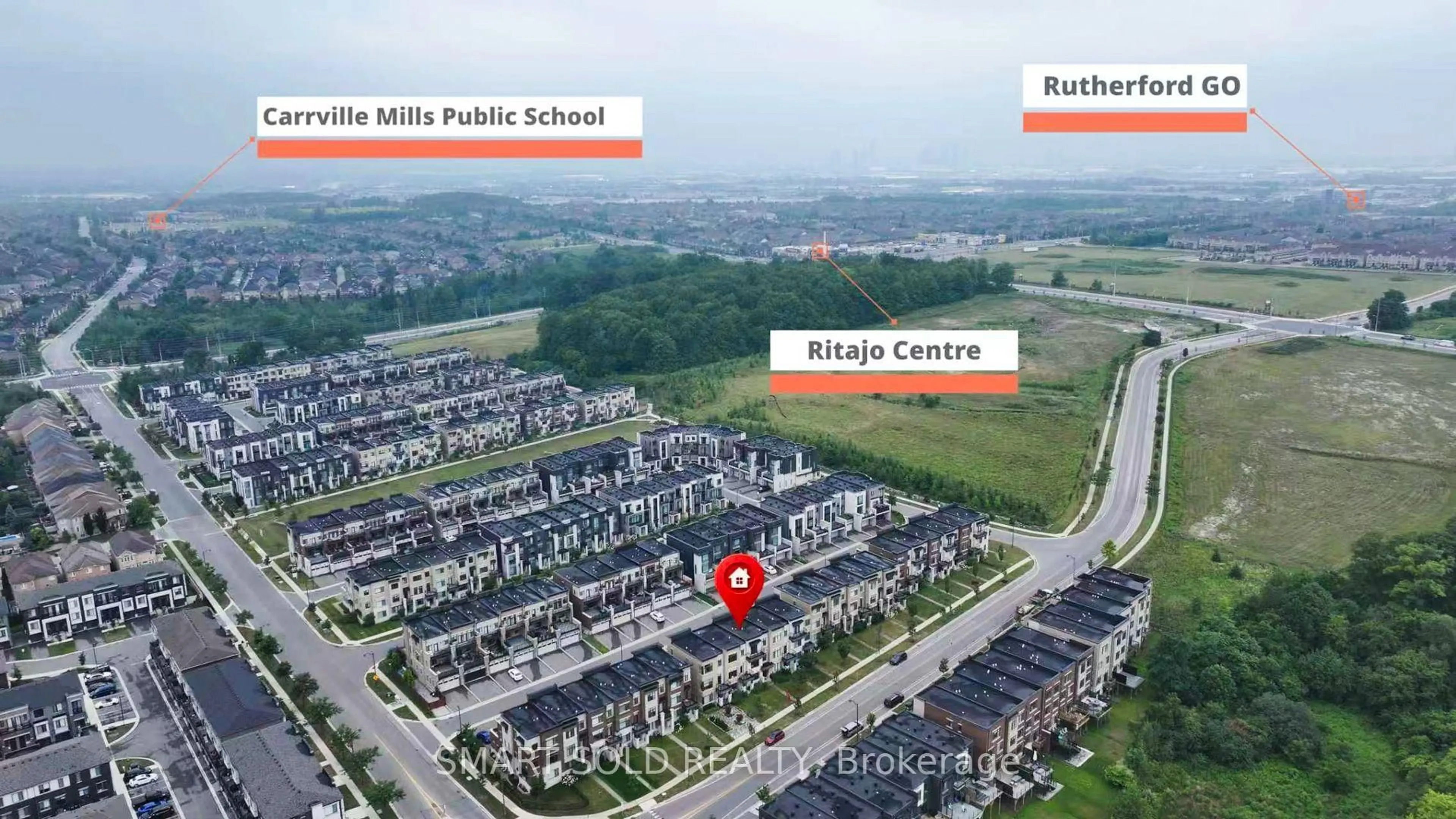 A pic from outside/outdoor area/front of a property/back of a property/a pic from drone, unknown for 585 Marc Santi Blvd, Vaughan Ontario L6A 4Z8