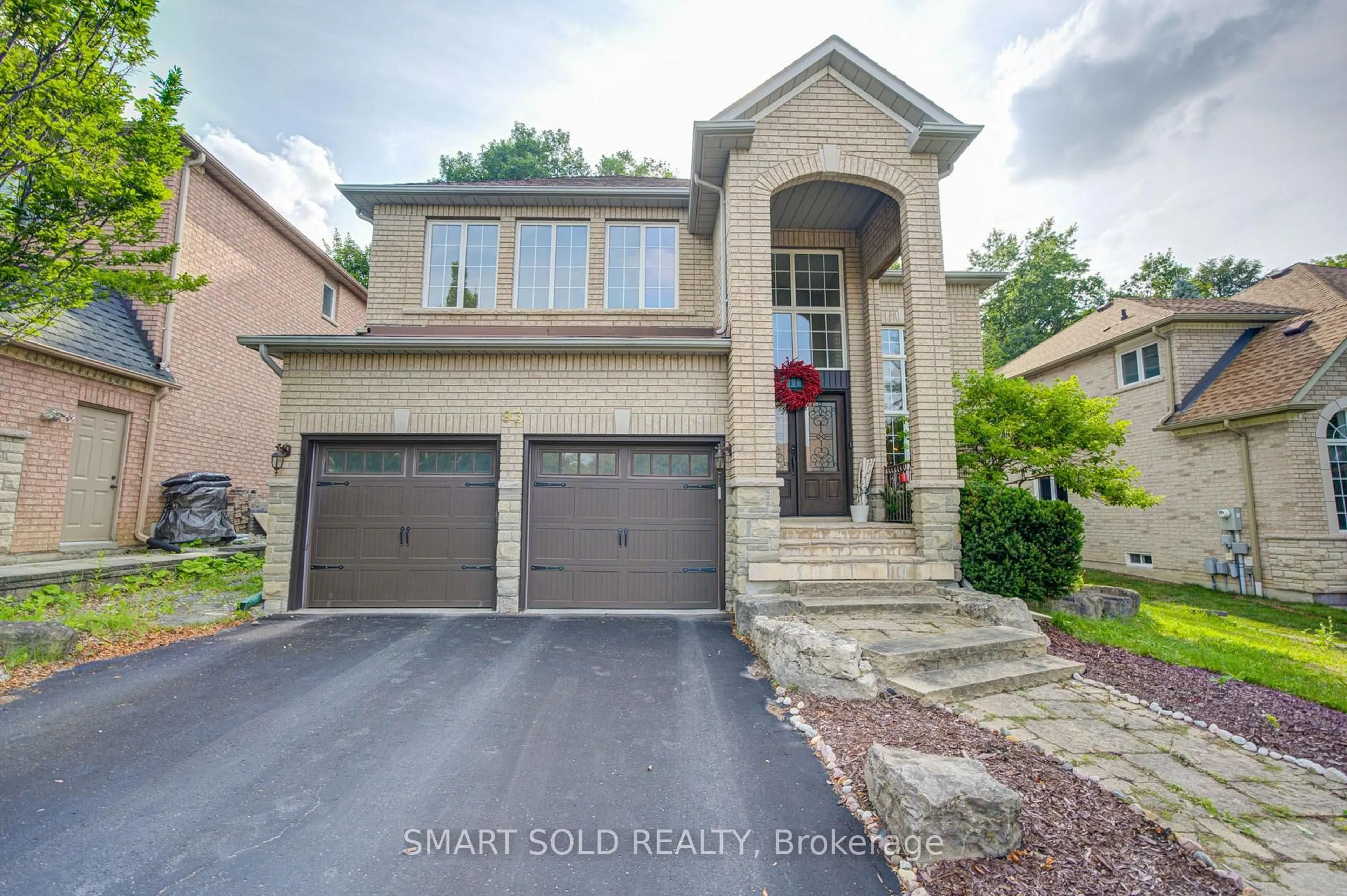 Home with brick exterior material, street for 93 Watts Meadow, Aurora Ontario L4G 7L8