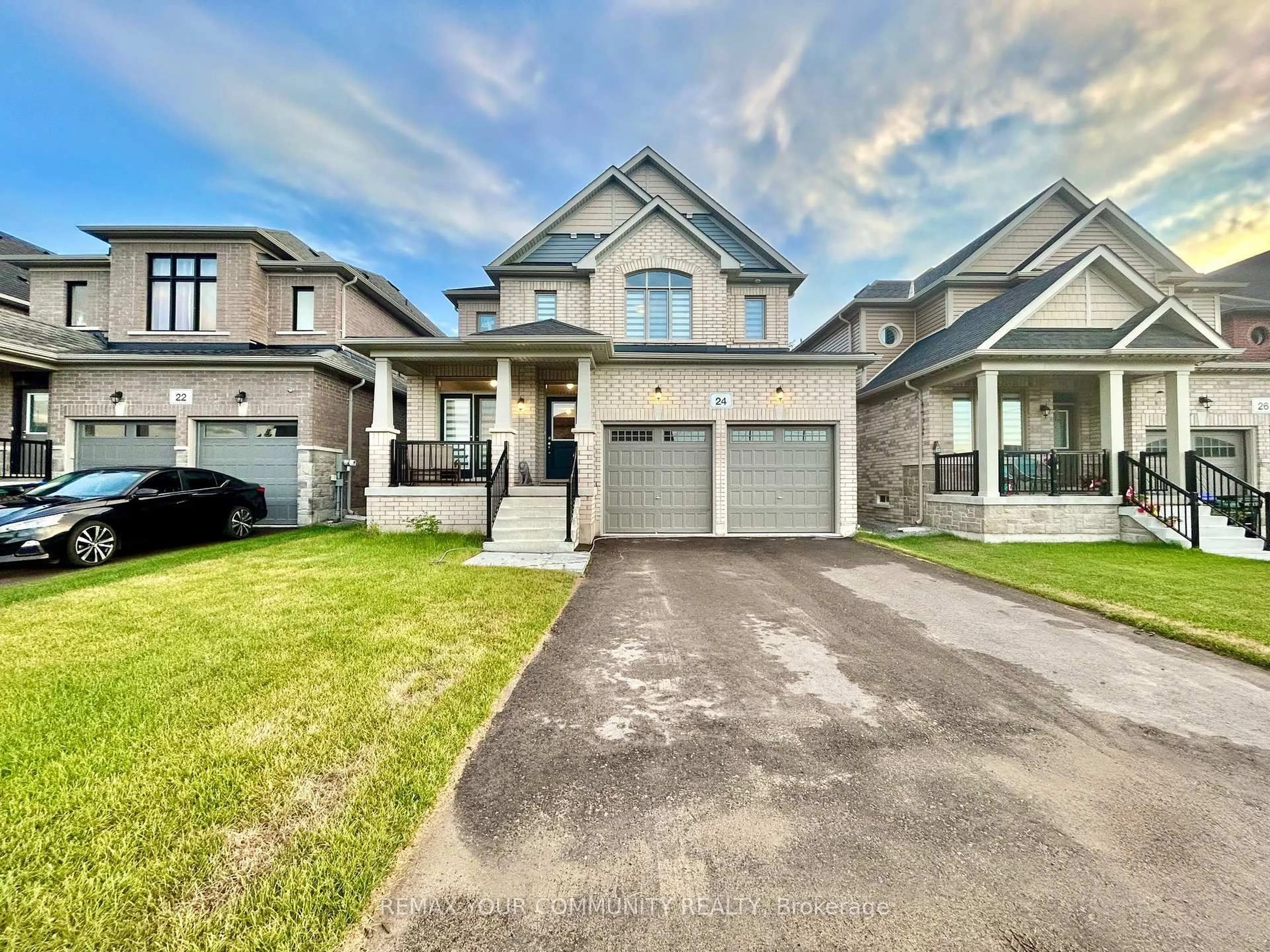 Home with brick exterior material, street for 24 Baycroft Blvd, Essa Ontario L0M 1B5