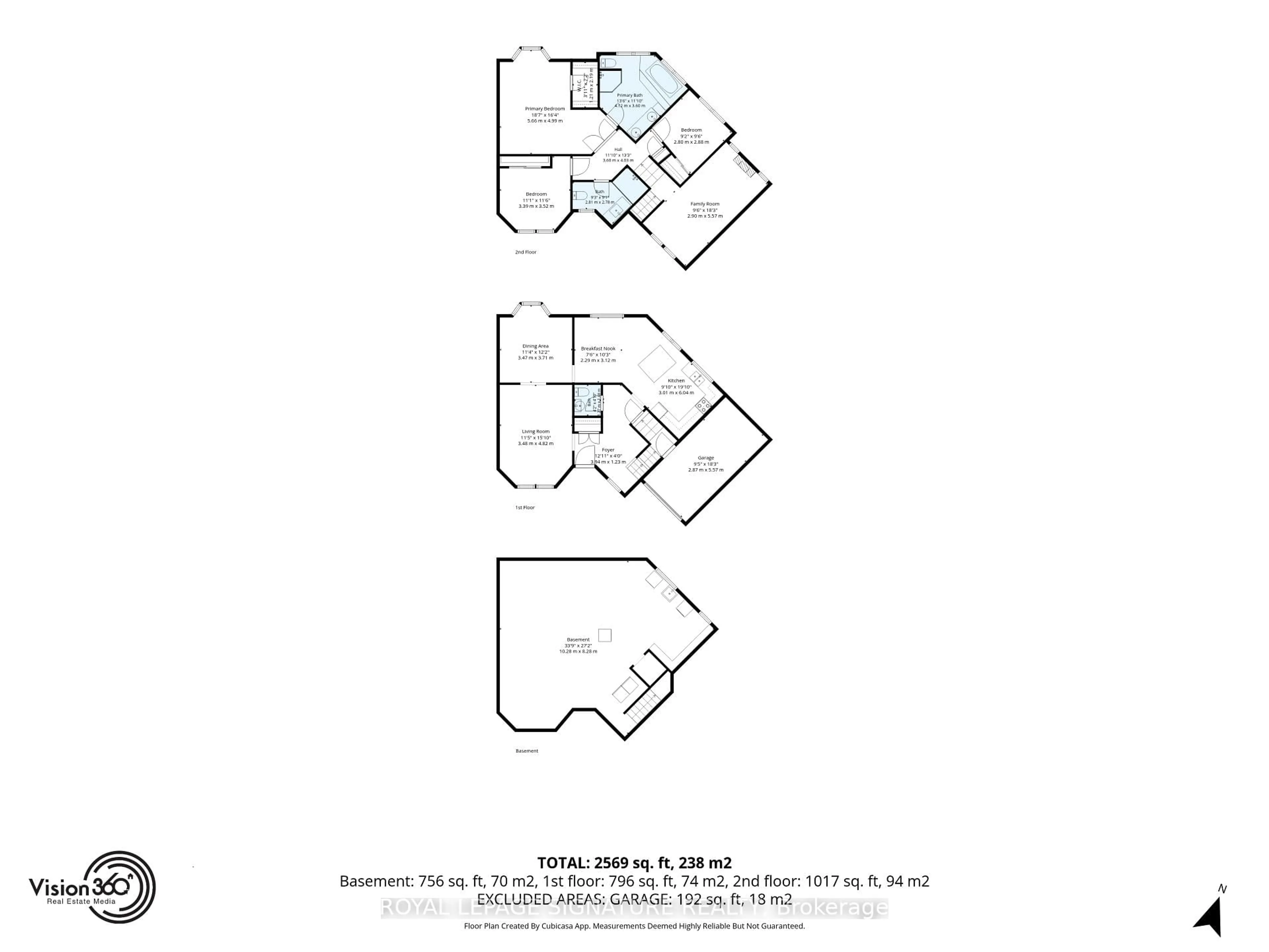 Floor plan for 412 Butler Crt, Aurora Ontario L4G 6G8