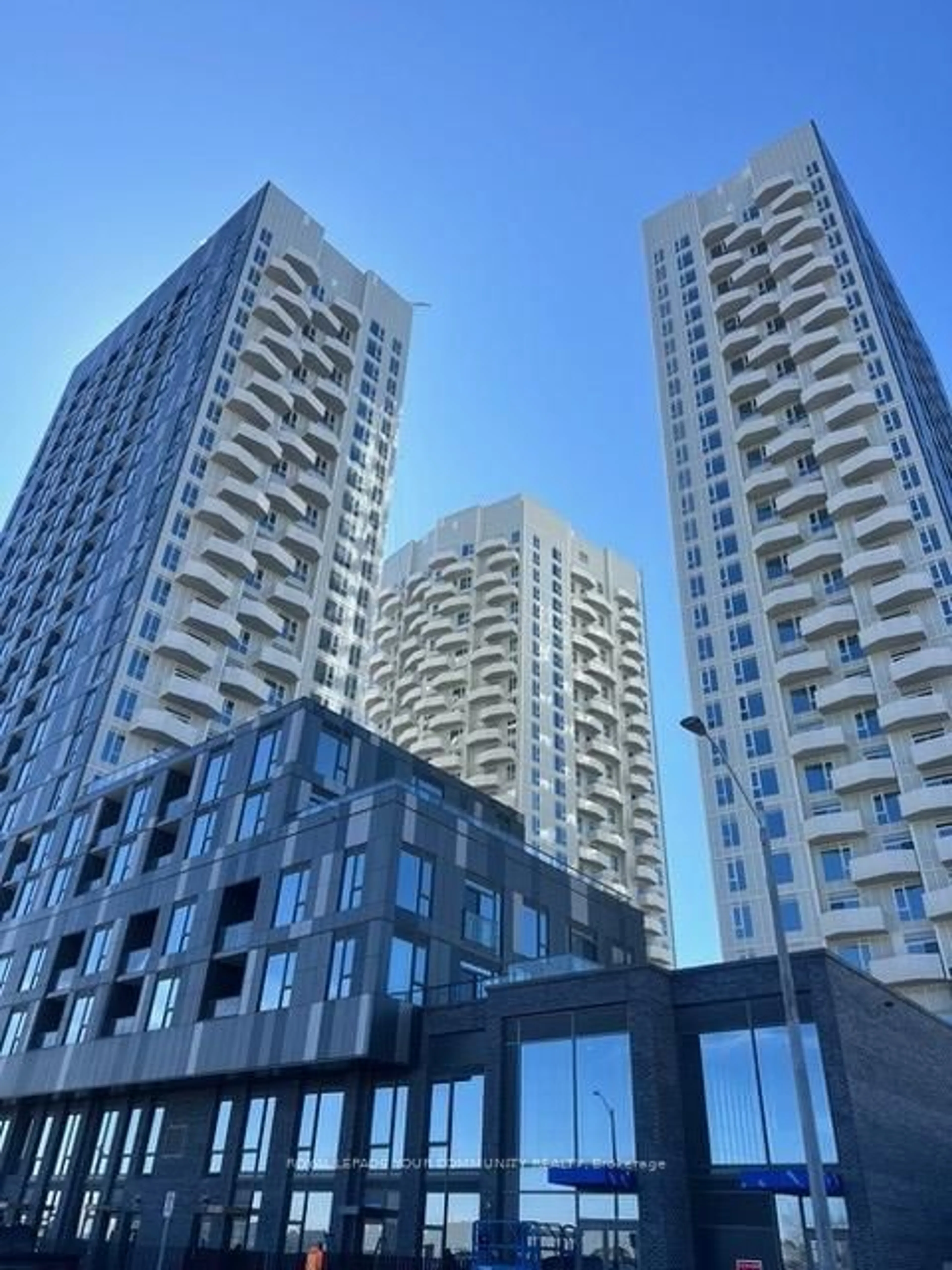 A pic from outside/outdoor area/front of a property/back of a property/a pic from drone, city buildings view from balcony for 10 Abeja St #2213, Vaughan Ontario L4K 0R4