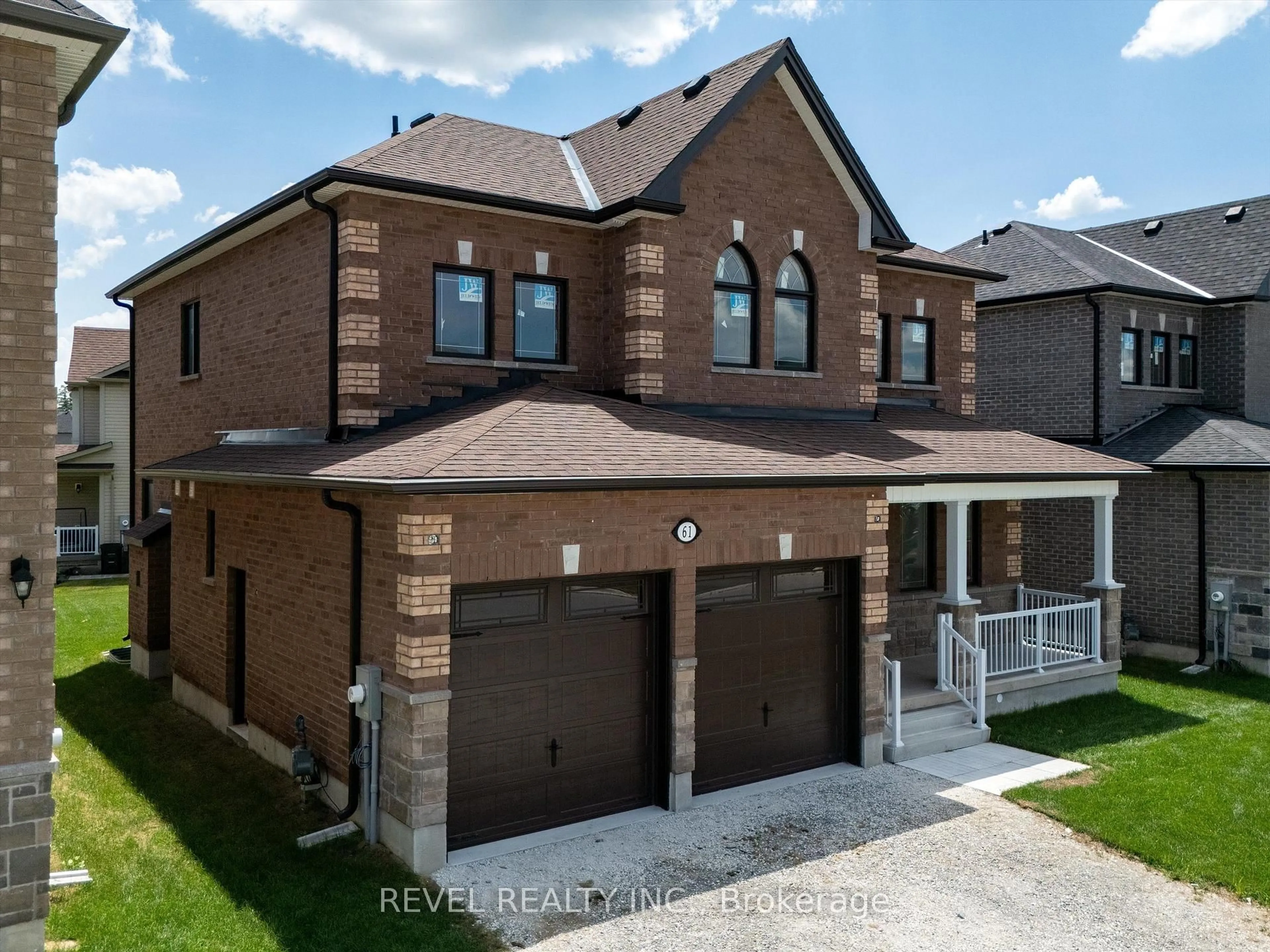 Home with brick exterior material, street for 61 Wood Cres, Essa Ontario L3W 0M5