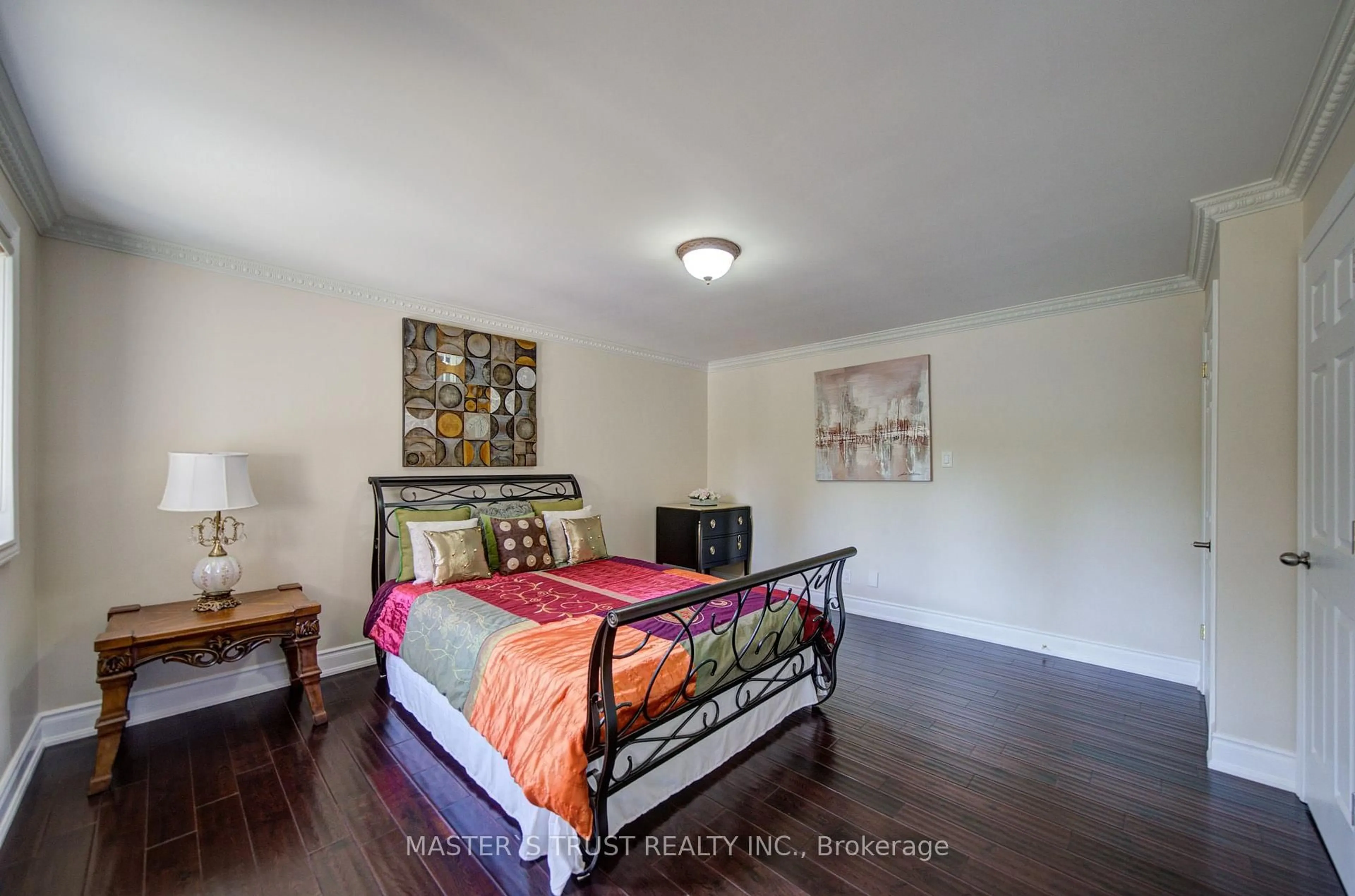 Bedroom with bed, wood/laminate floor for 3896 St John's Sdrd, Whitchurch-Stouffville Ontario L4A 2P1